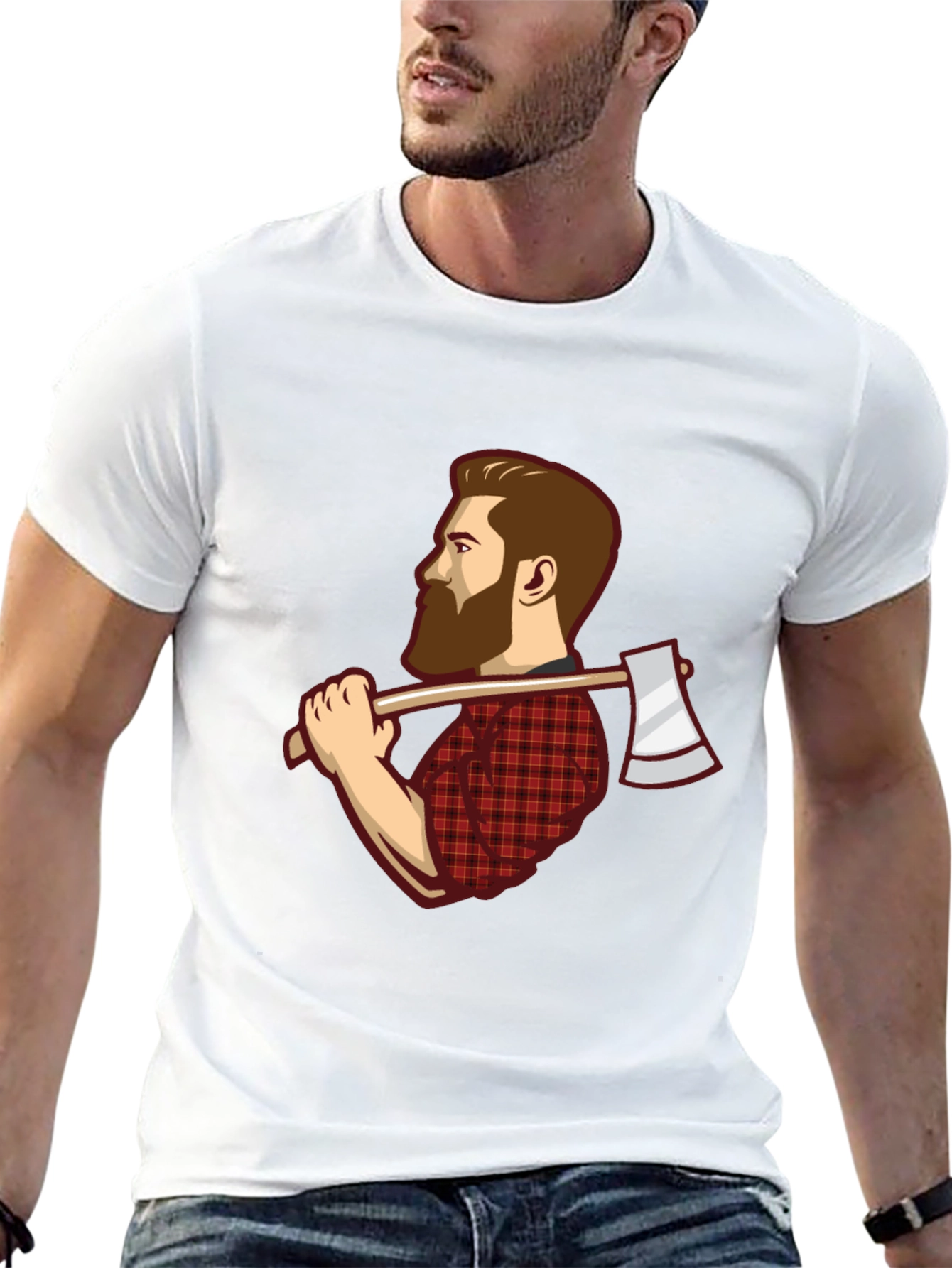 Lumberjack Graphic Tee - Axe Wielding Woodcutter