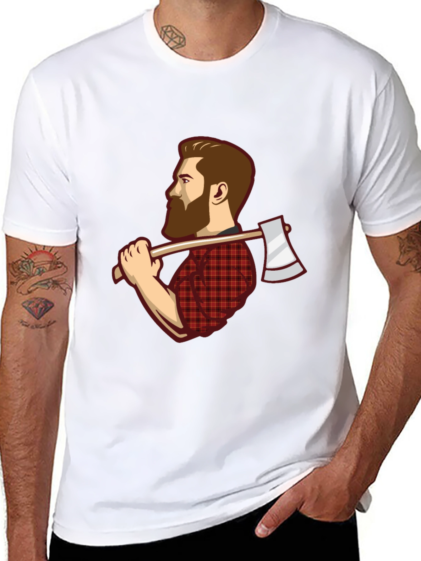 Lumberjack Graphic Tee - Axe Wielding Woodcutter