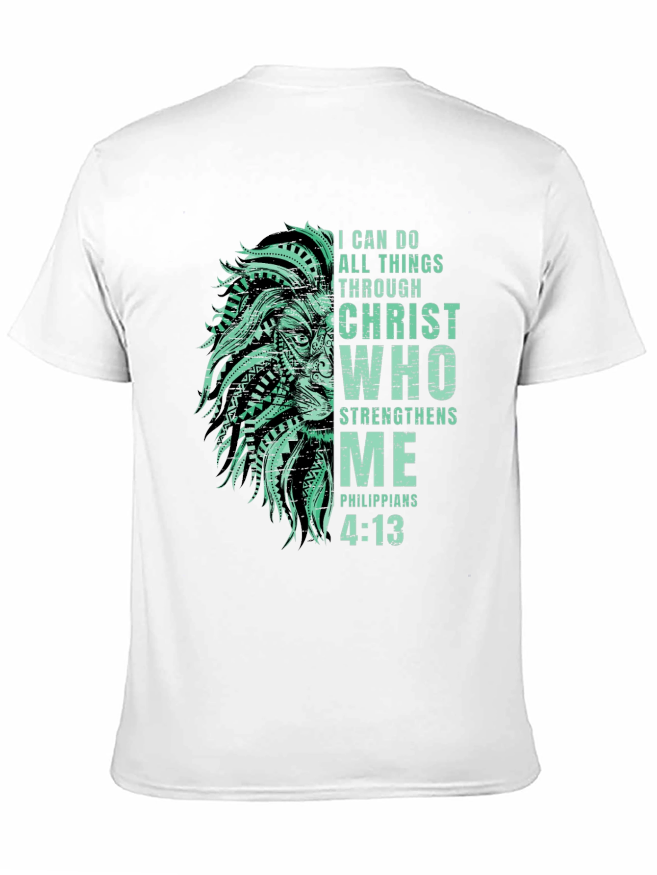 Lion & Scripture Graphic Print Tee
