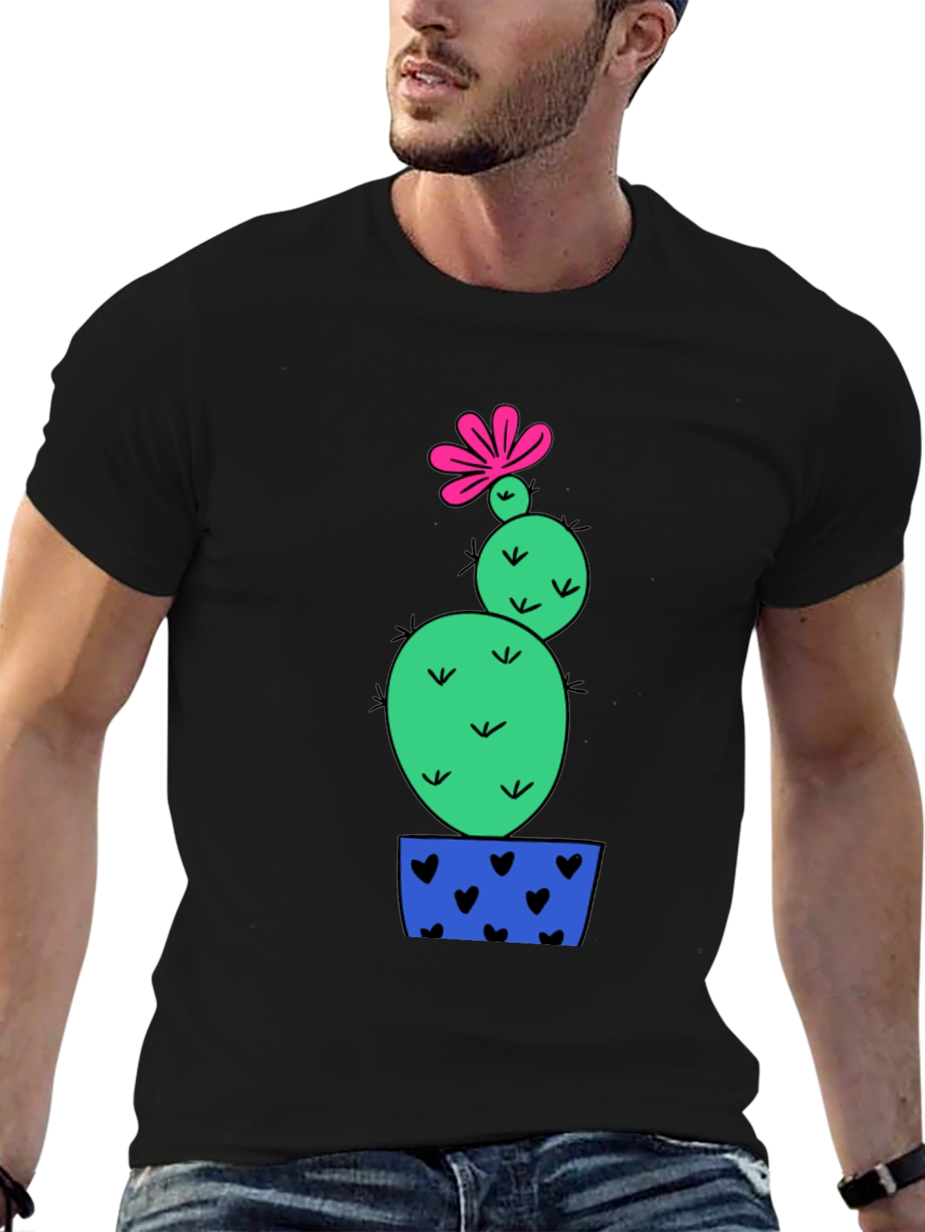 Cactus Flower Graphic T-Shirt