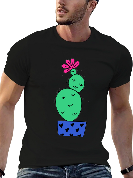 Cactus Flower Graphic T-Shirt