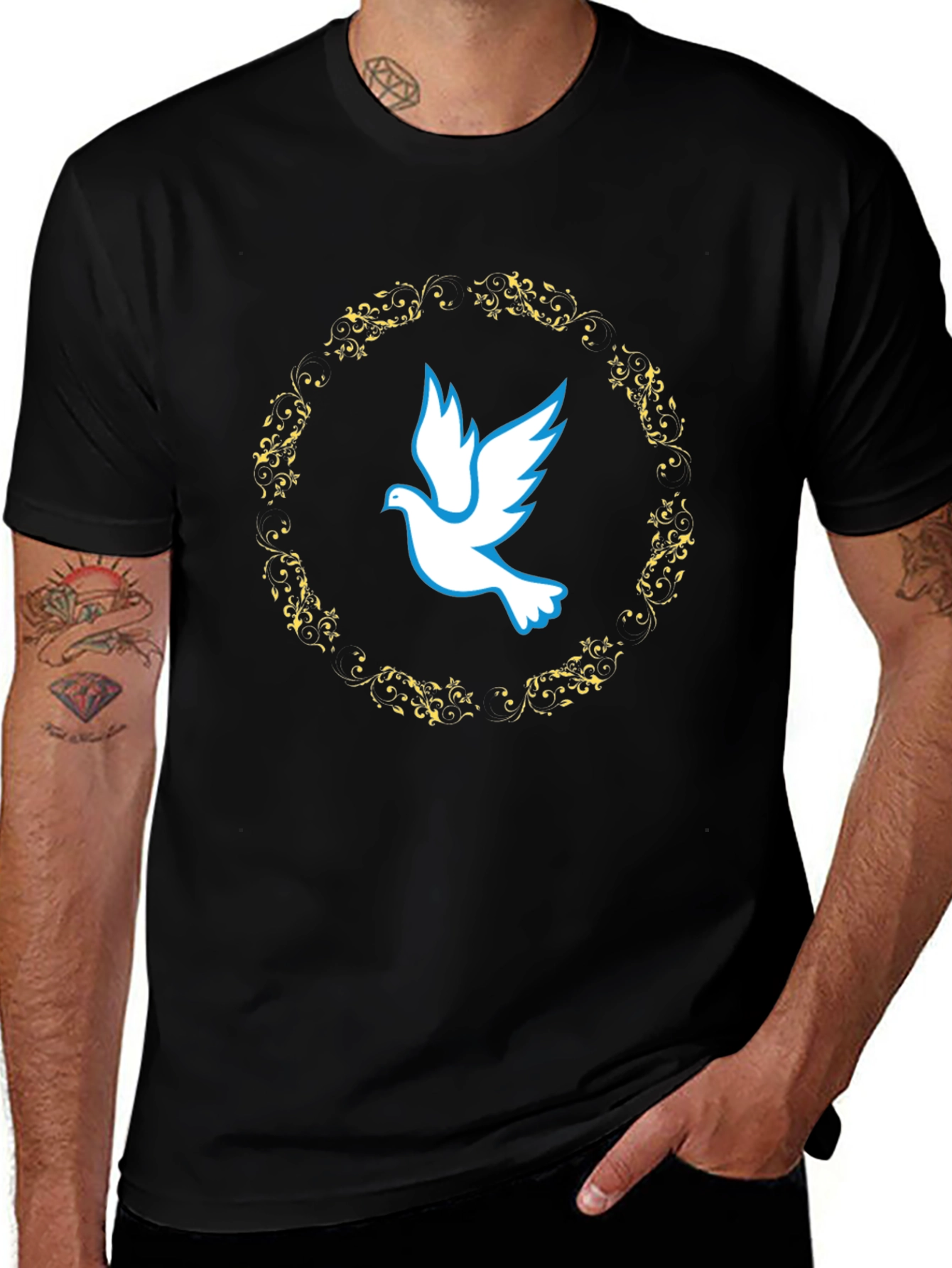 Dove Graphic T-Shirt - Elegant Design
