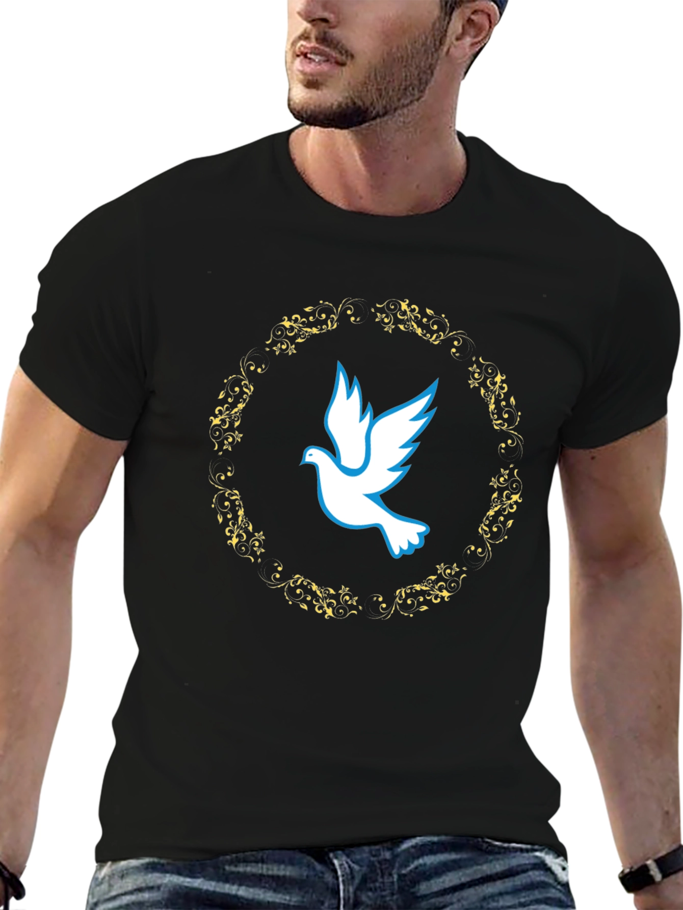 Dove Graphic T-Shirt - Elegant Design