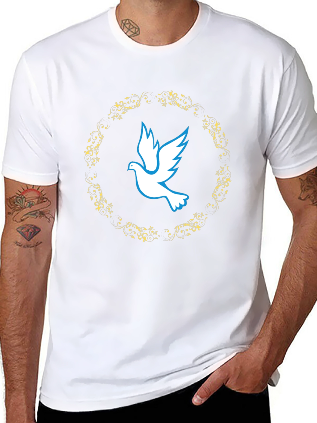 Dove Graphic T-Shirt - Elegant Design