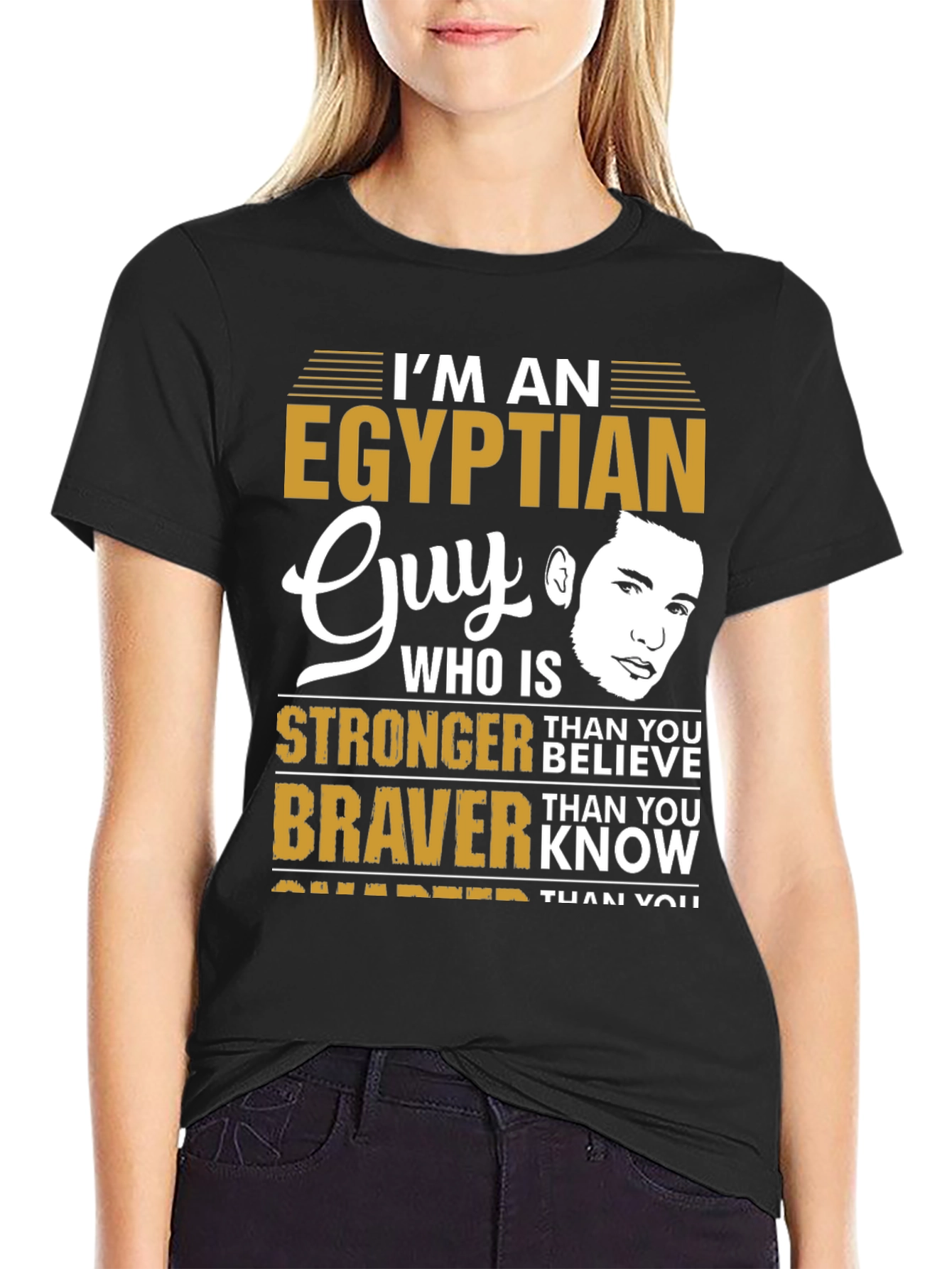 Egyptian Guy Tee - Strong Brave & Smart T-Shirt