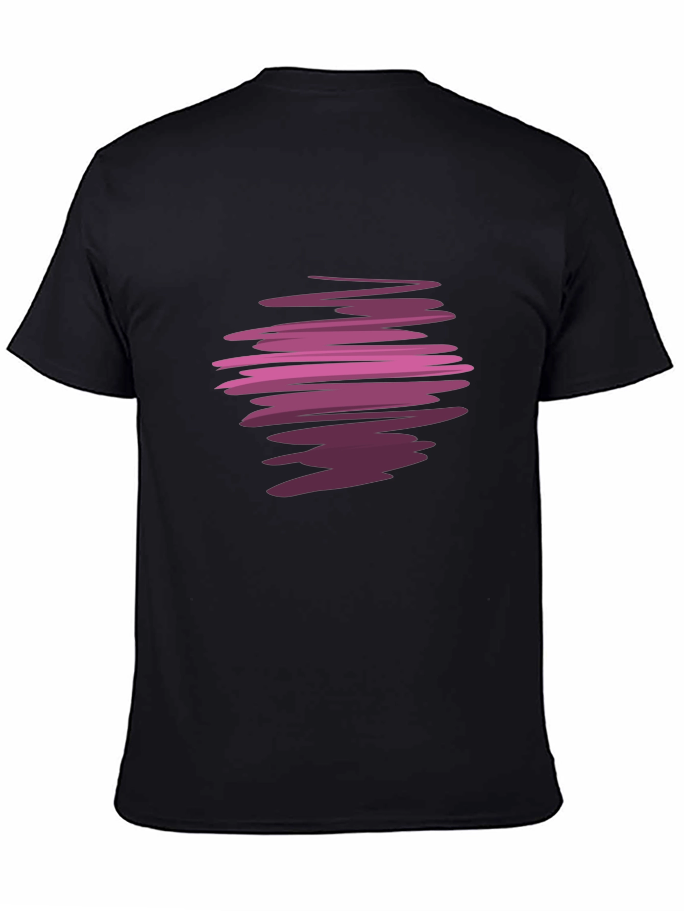 Abstract Swirl Graphic Black T-Shirt