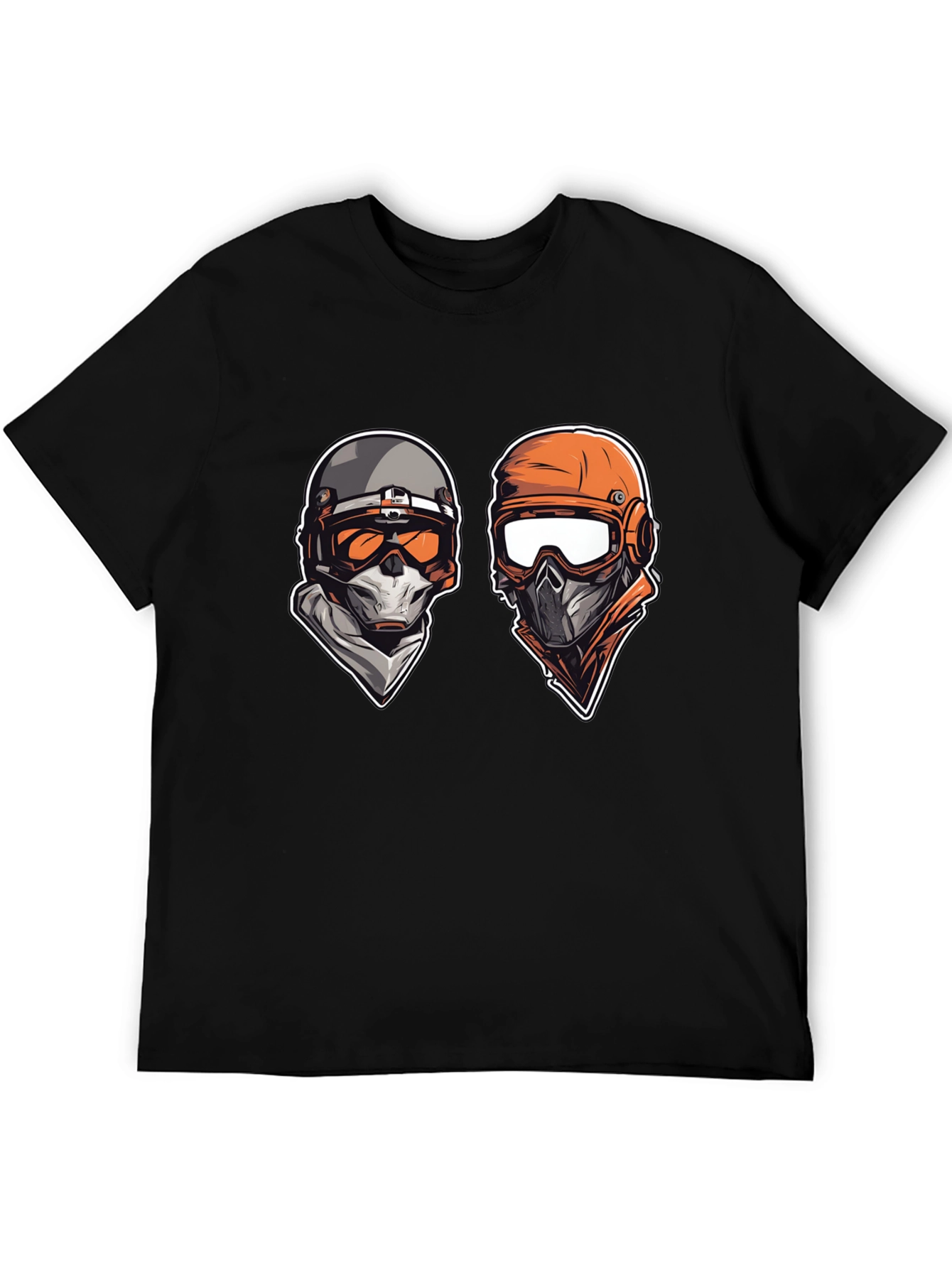 Tactical Duo Graphic Tee - Black Cotton Comfort
