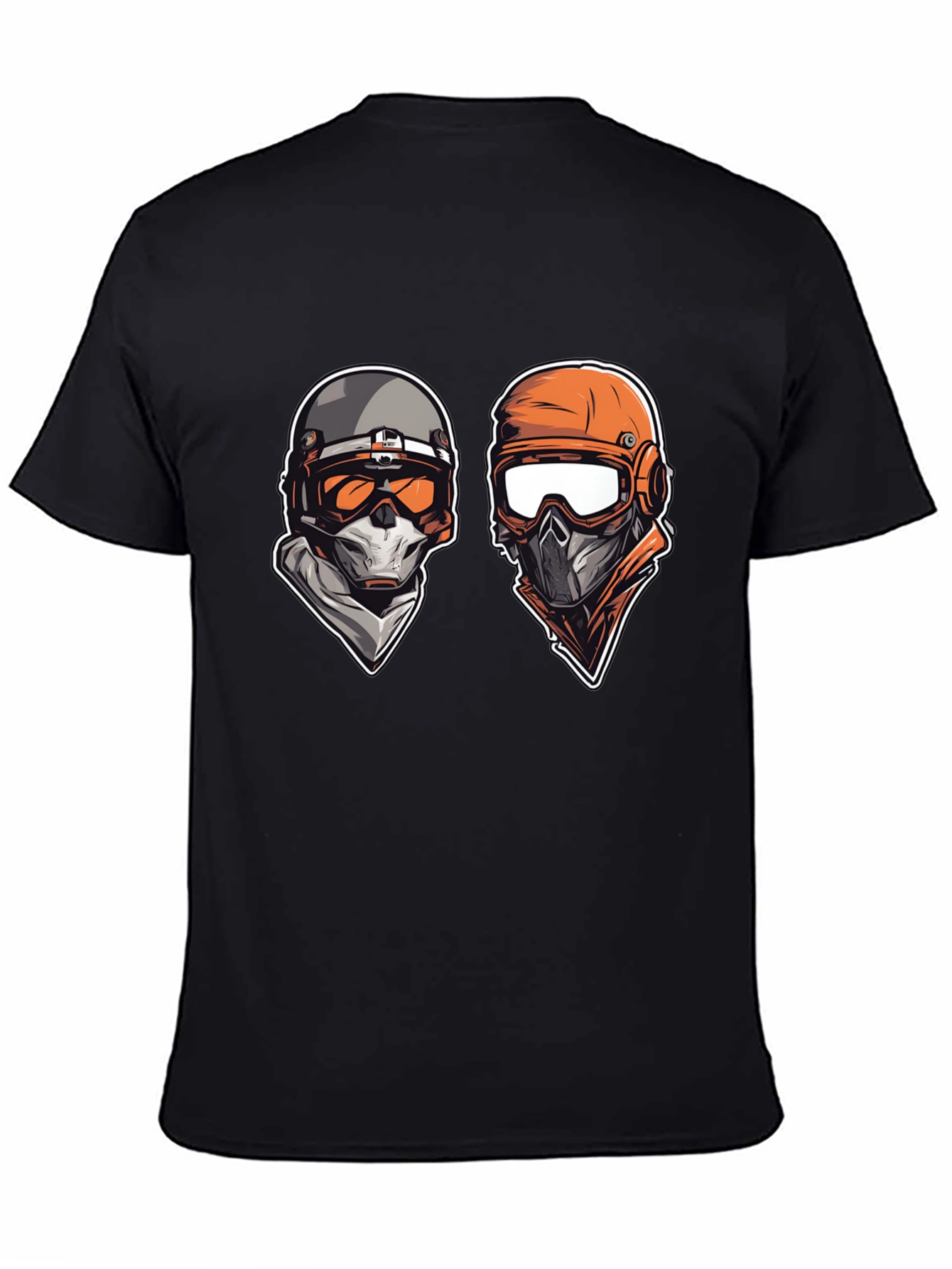 Tactical Duo Graphic Tee - Black Cotton Comfort