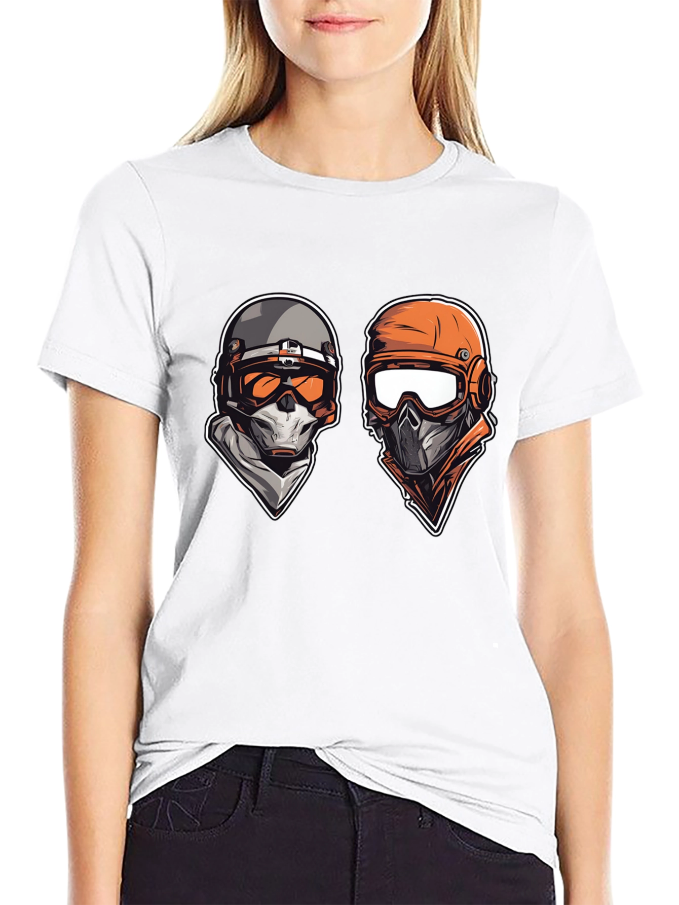Tactical Duo Graphic Tee - Black Cotton Comfort