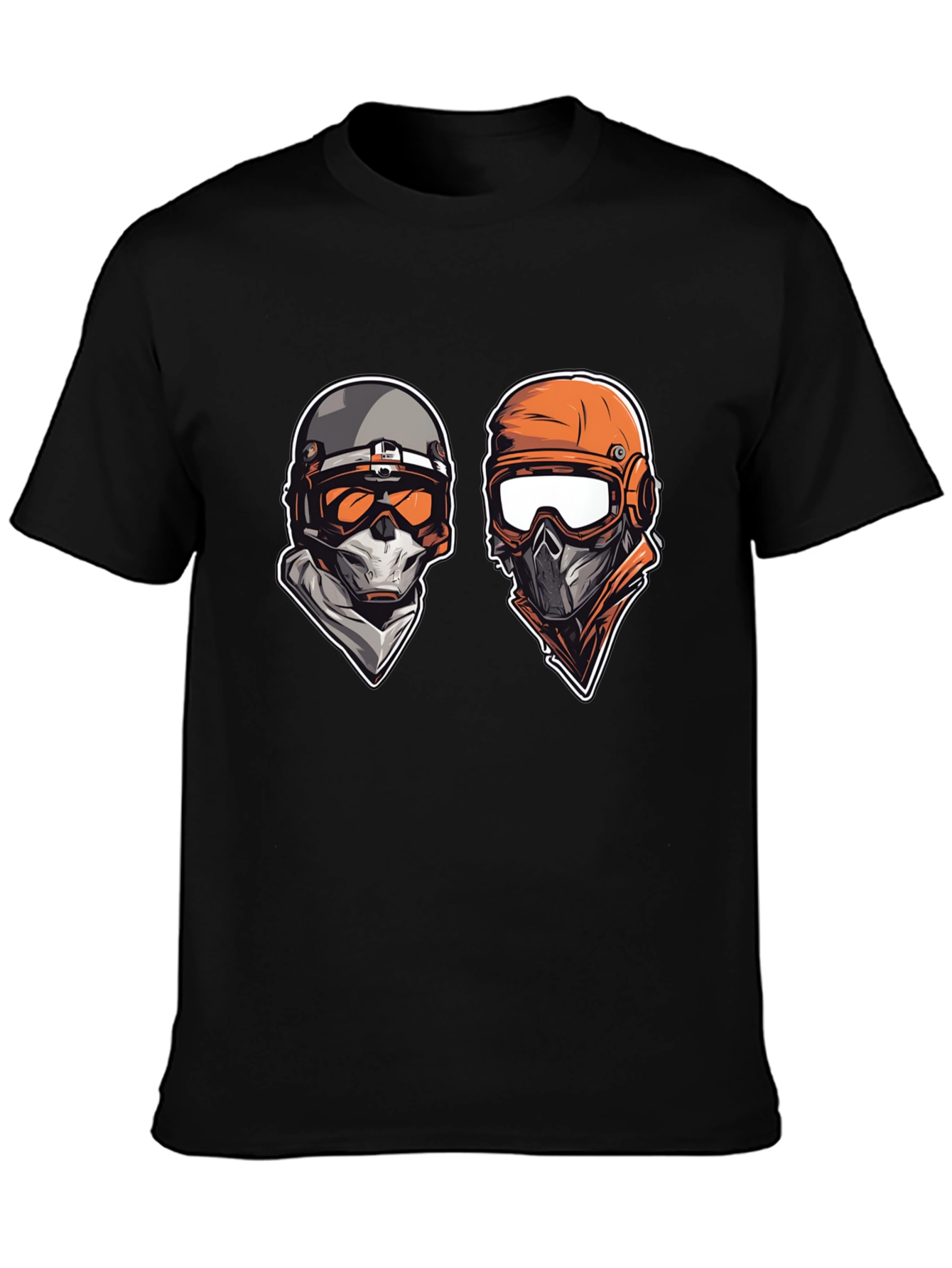 Tactical Duo Graphic Tee - Black Cotton Comfort