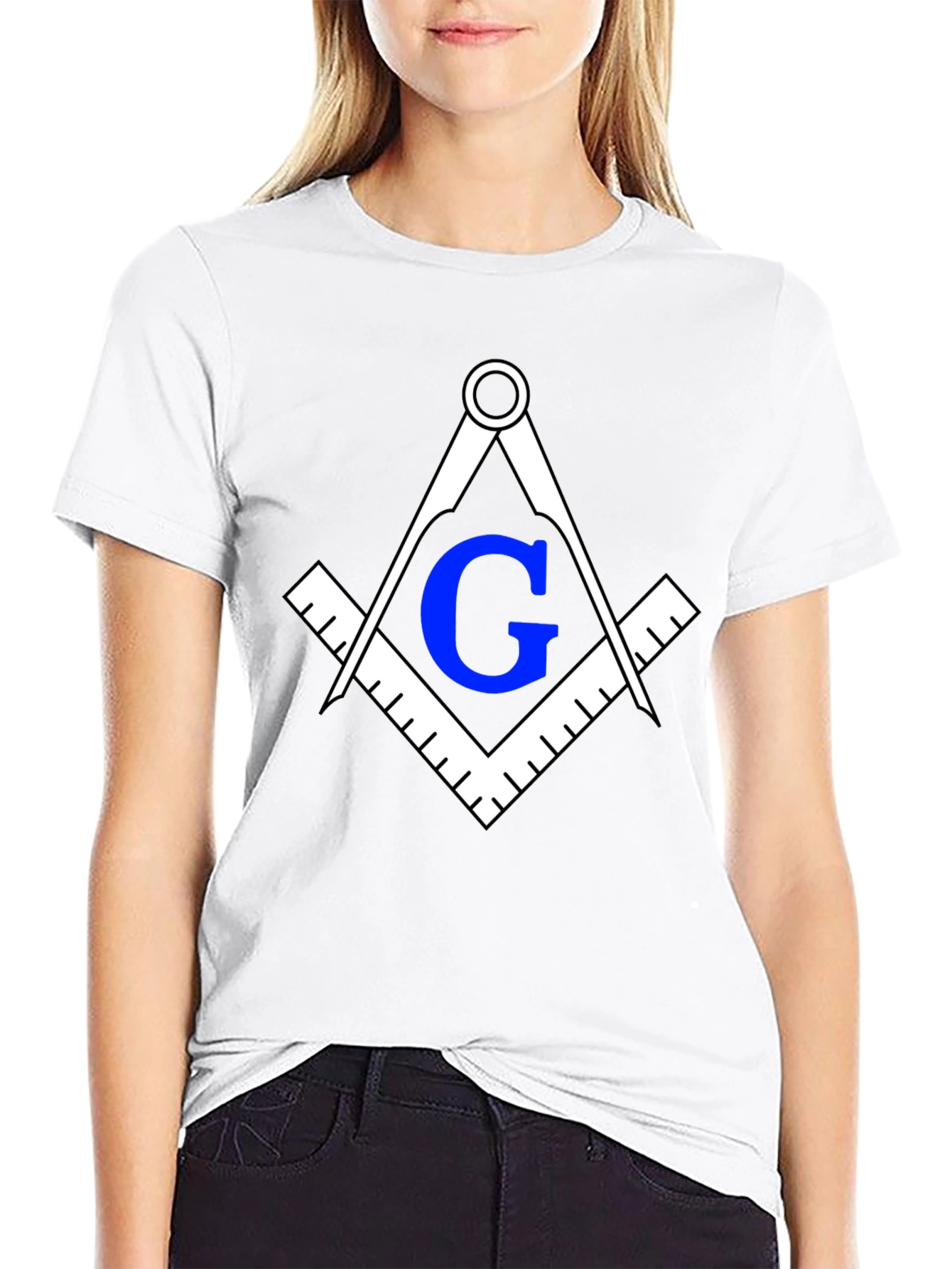 Masonic Square & Compasses T-Shirt - Black
