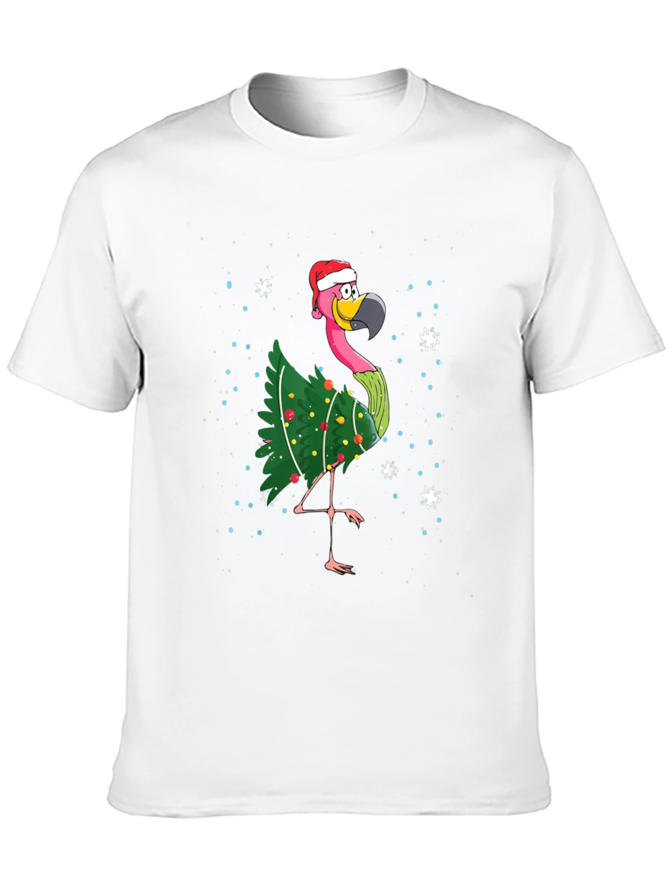 Christmas Flamingo T-Shirt Holiday Xmas Party Tee