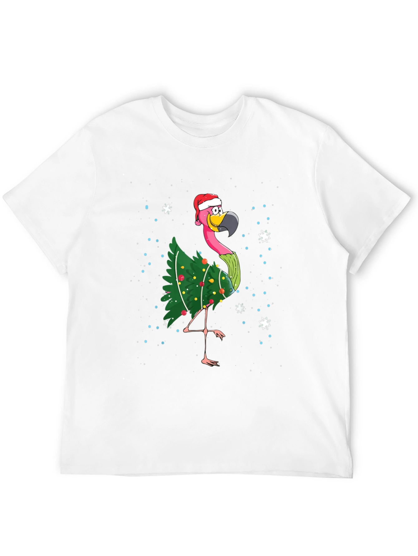 Christmas Flamingo T-Shirt Holiday Xmas Party Tee