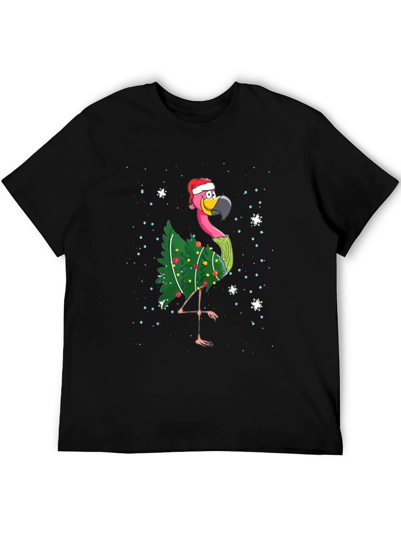 Christmas Flamingo T-Shirt Holiday Xmas Party Tee