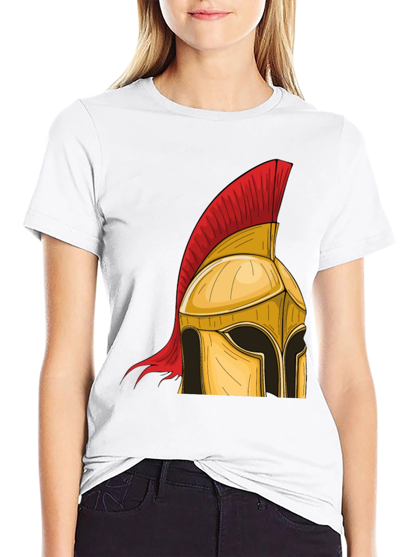 Spartan Helmet Graphic Tee - Warrior Style