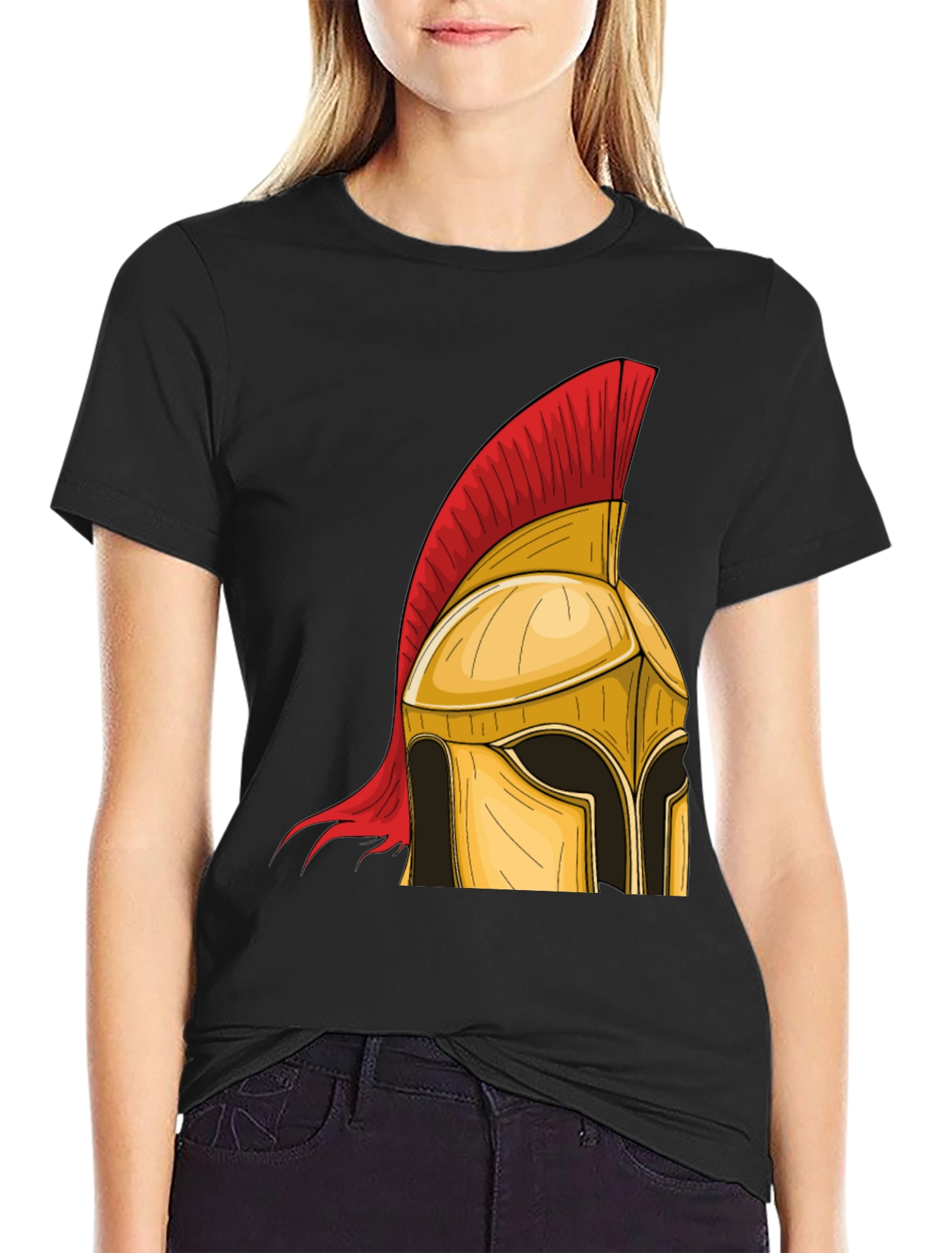 Spartan Helmet Graphic Tee - Warrior Style
