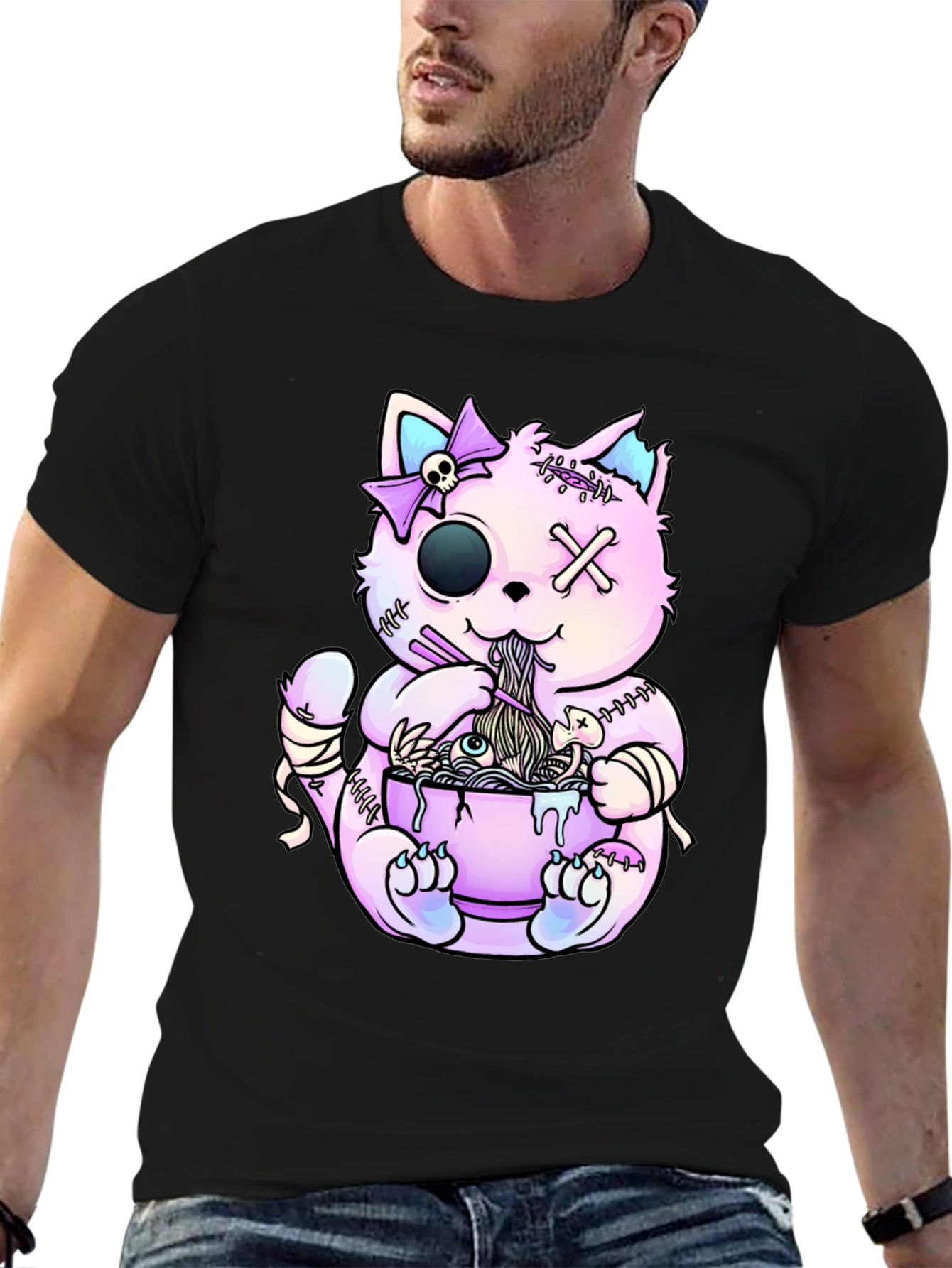 Zombie Cat Ramen T-Shirt