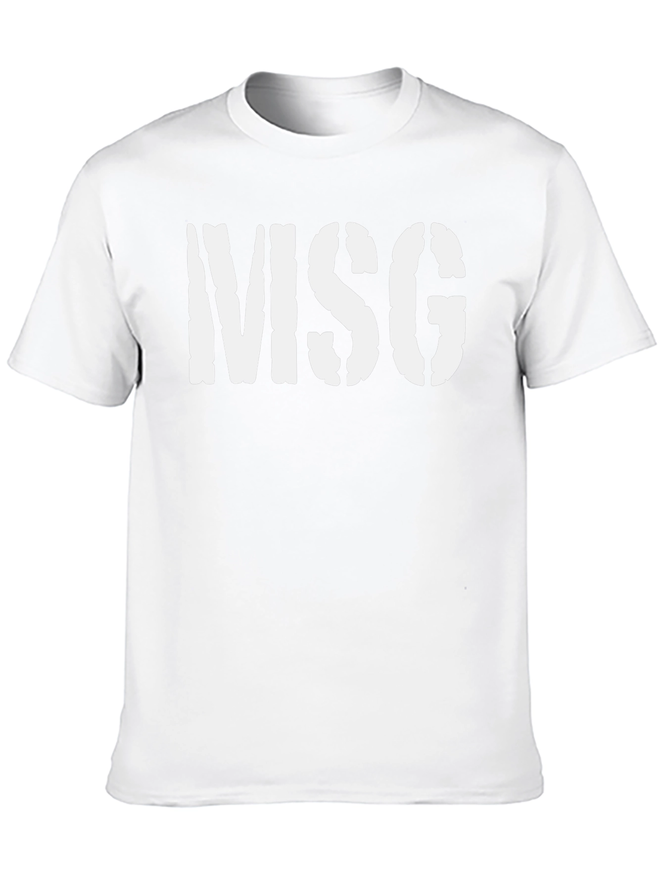 MSG Stencil Print T-Shirt - Classic Black Tee