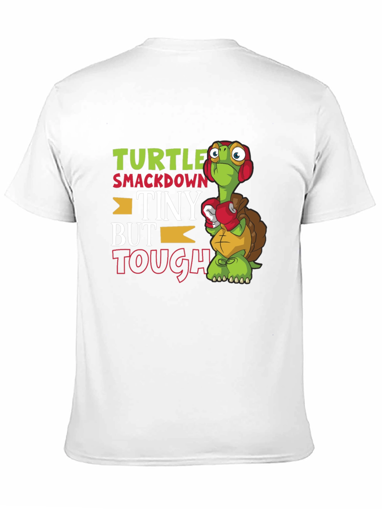 Turtle Smackdown T-Shirt - Tiny But Tough Cartoon Tee