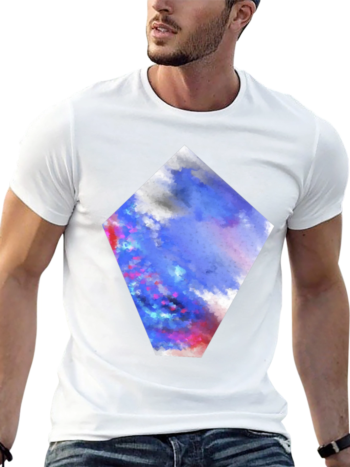 Abstract Art Diamond Graphic Print T-Shirt
