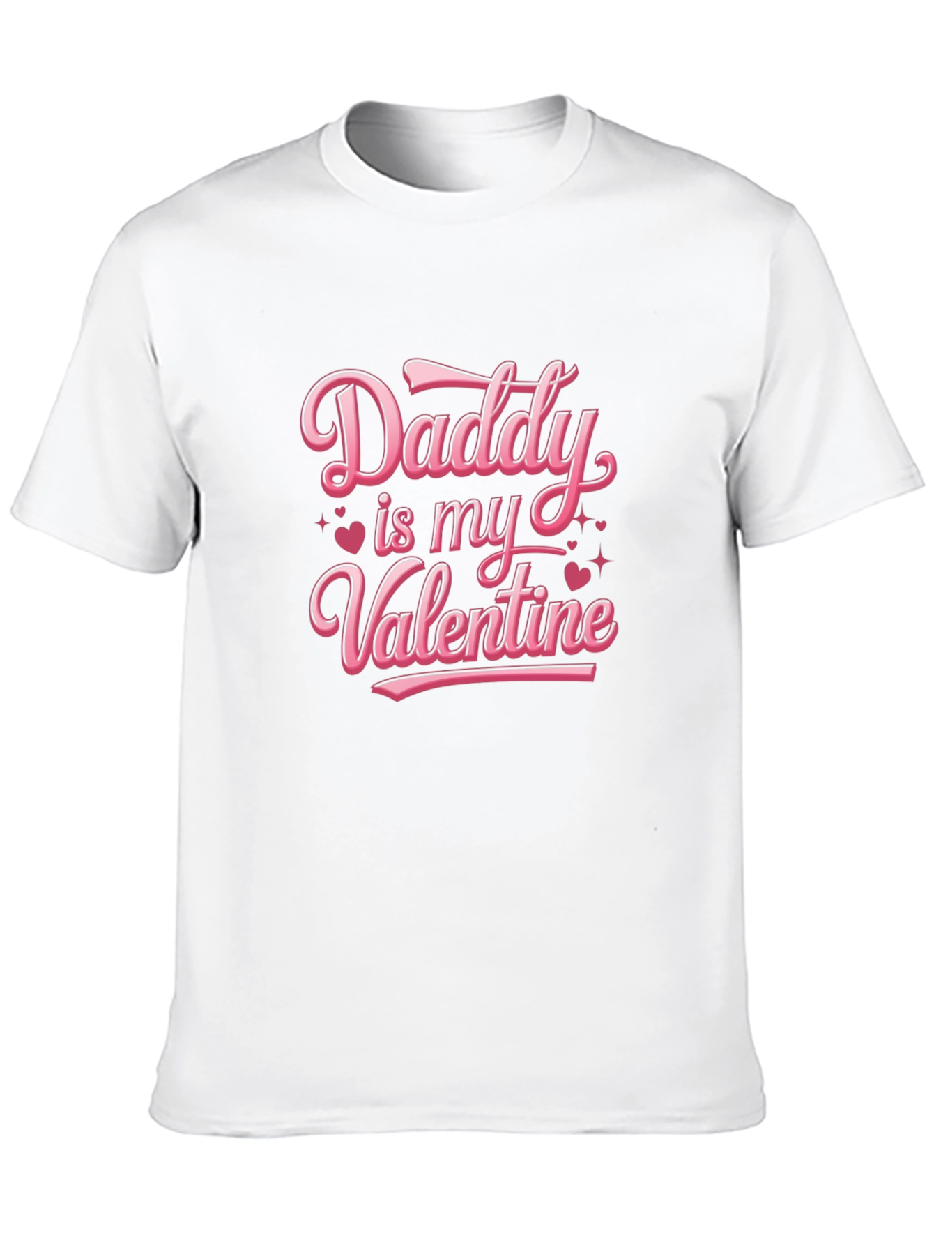 Daddy is My Valentine Black T-Shirt