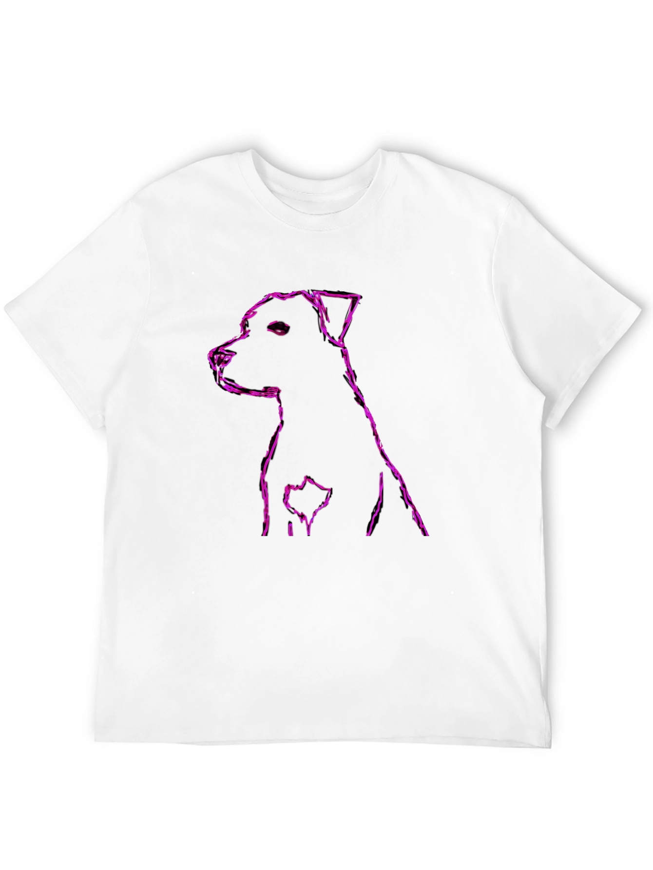 Purple Dog Outline T-Shirt – Stylish Dog Lover Tee