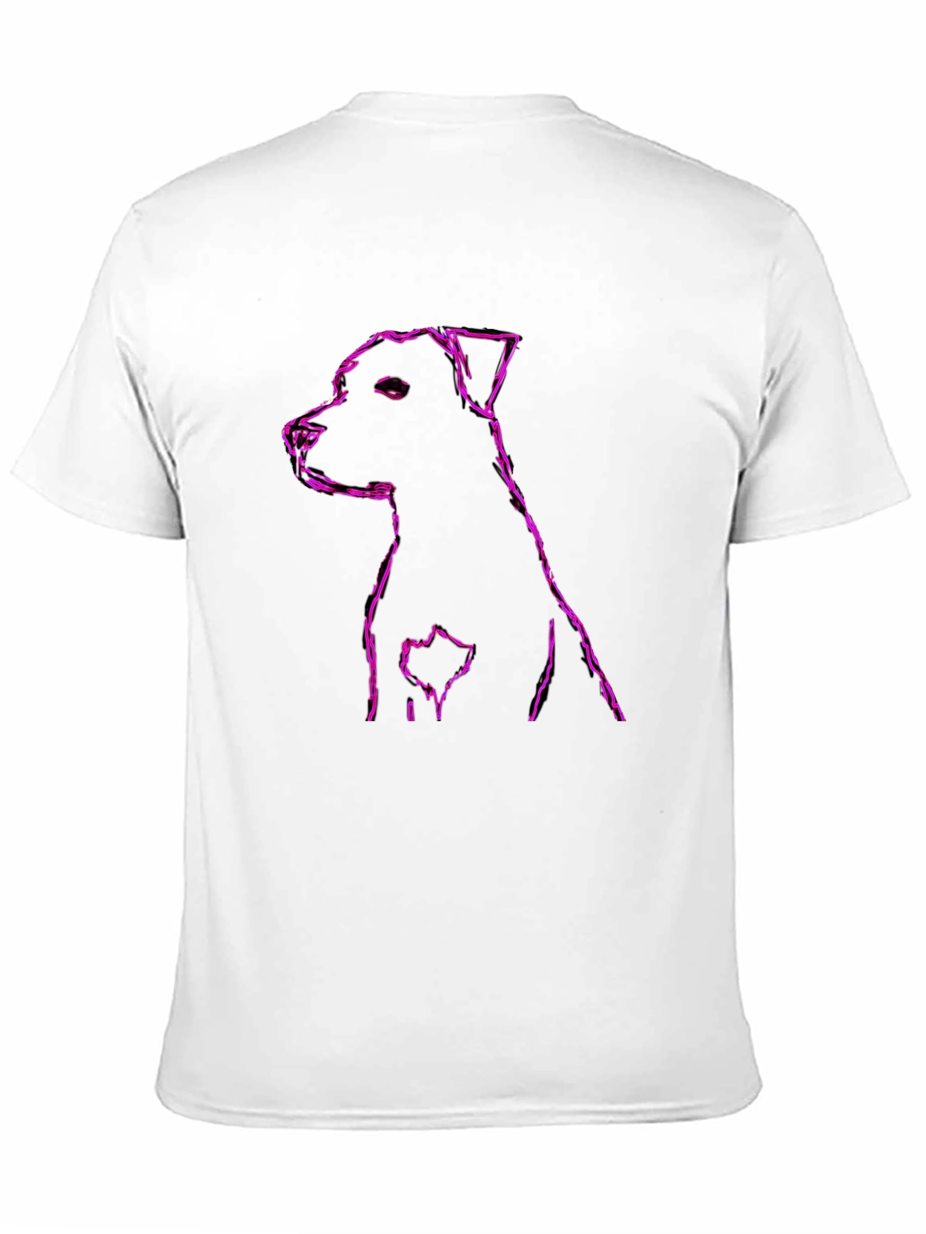 Purple Dog Outline T-Shirt – Stylish Dog Lover Tee