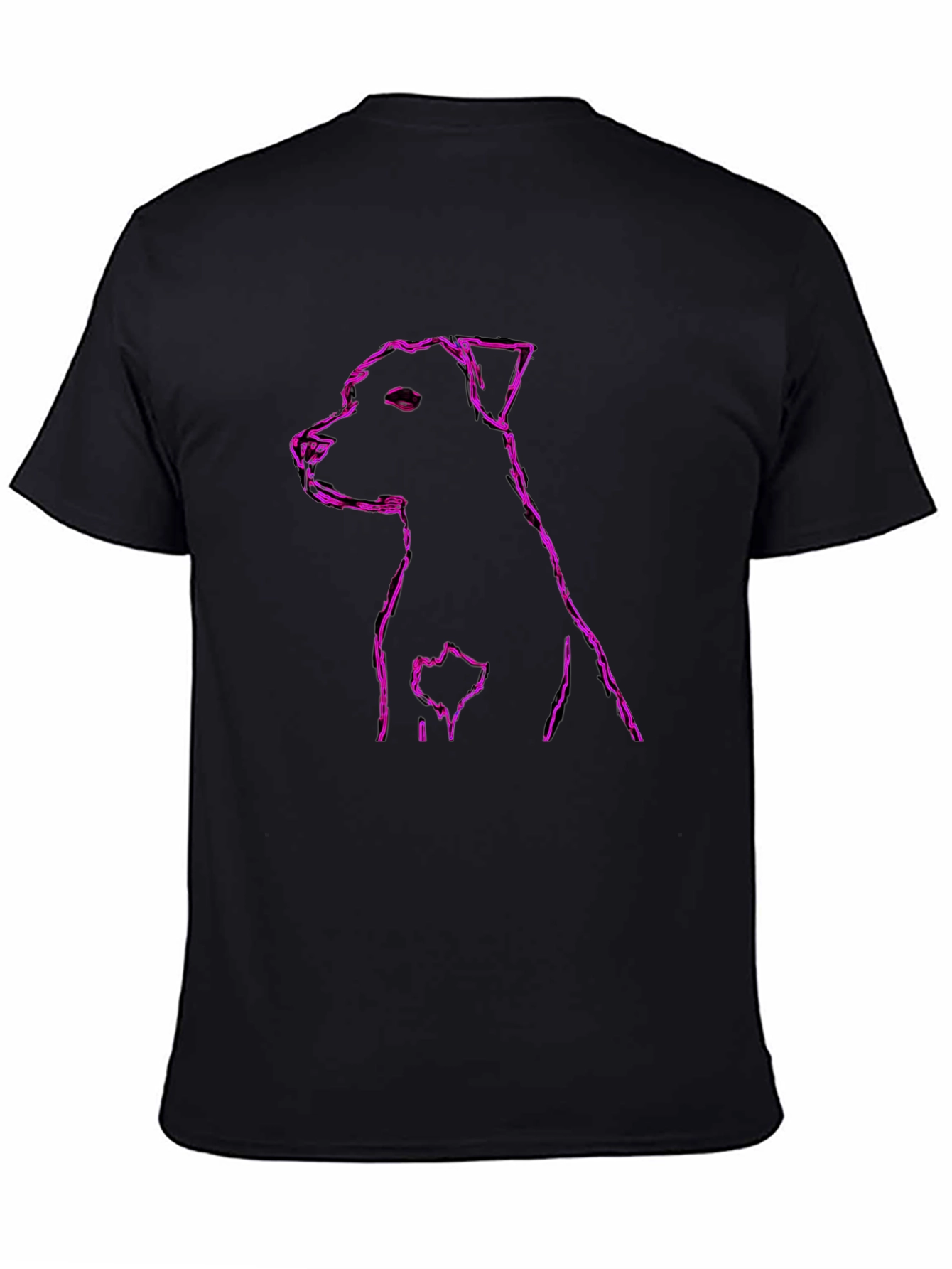 Purple Dog Outline T-Shirt – Stylish Dog Lover Tee