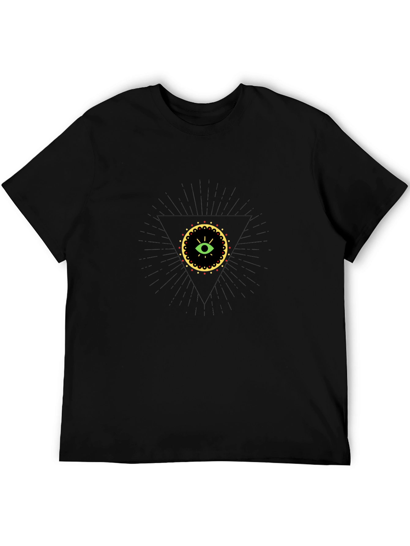 Illuminati Eye Graphic Tee - Black Cotton T-Shirt