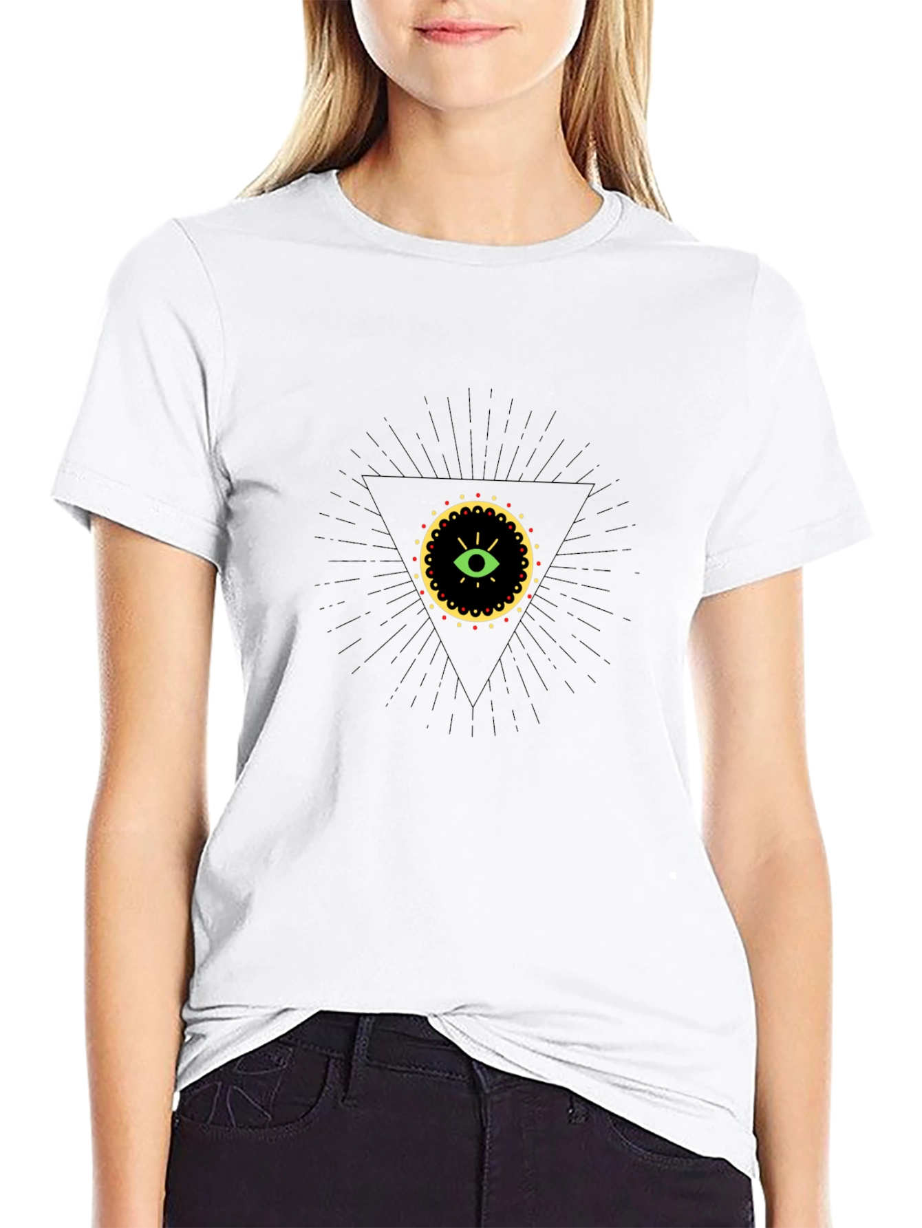 Illuminati Eye Graphic Tee - Black Cotton T-Shirt