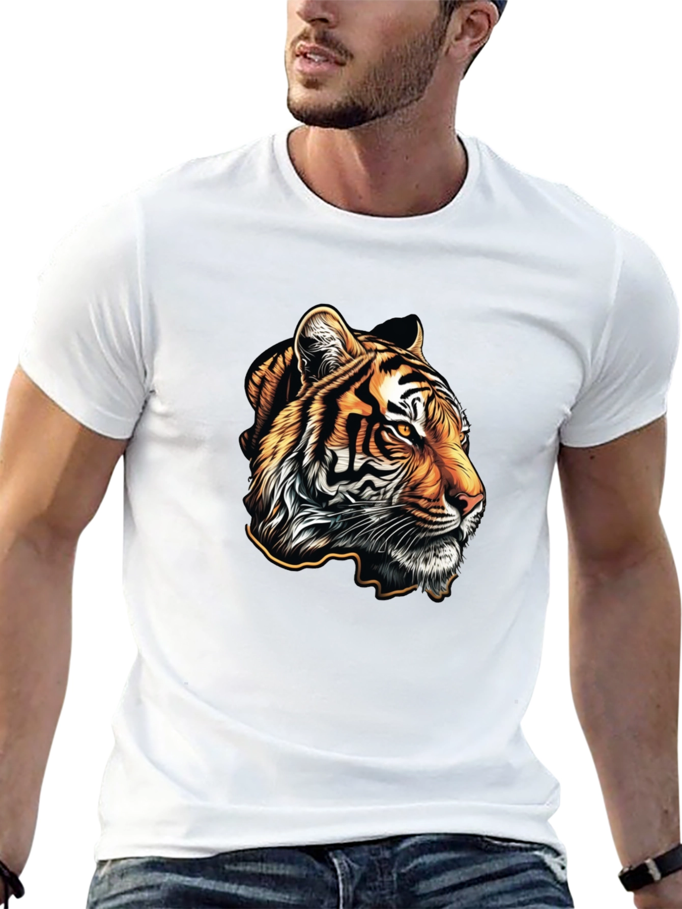 Tiger Graphic Tee - Mens Black T-Shirt
