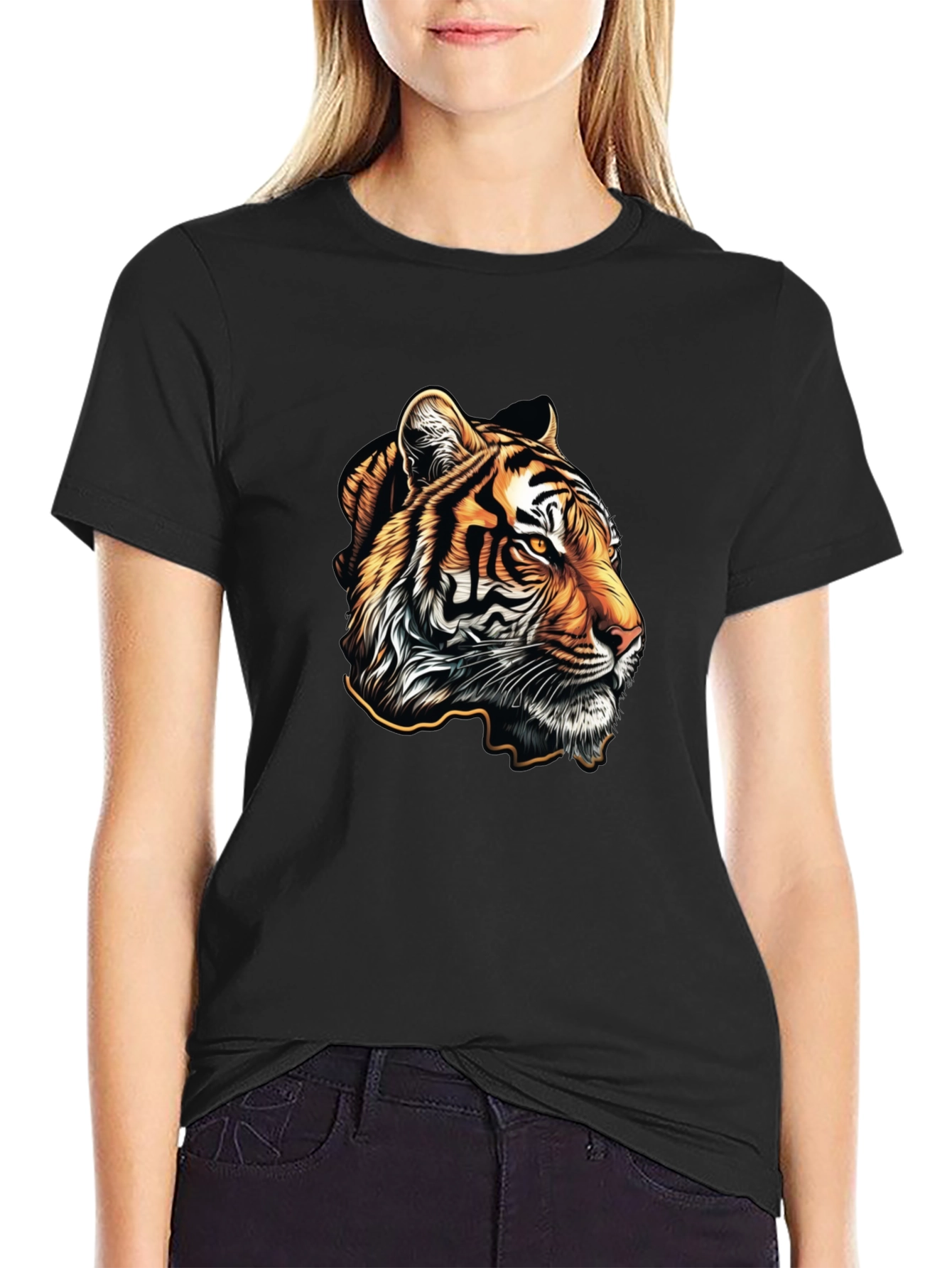 Tiger Graphic Tee - Mens Black T-Shirt