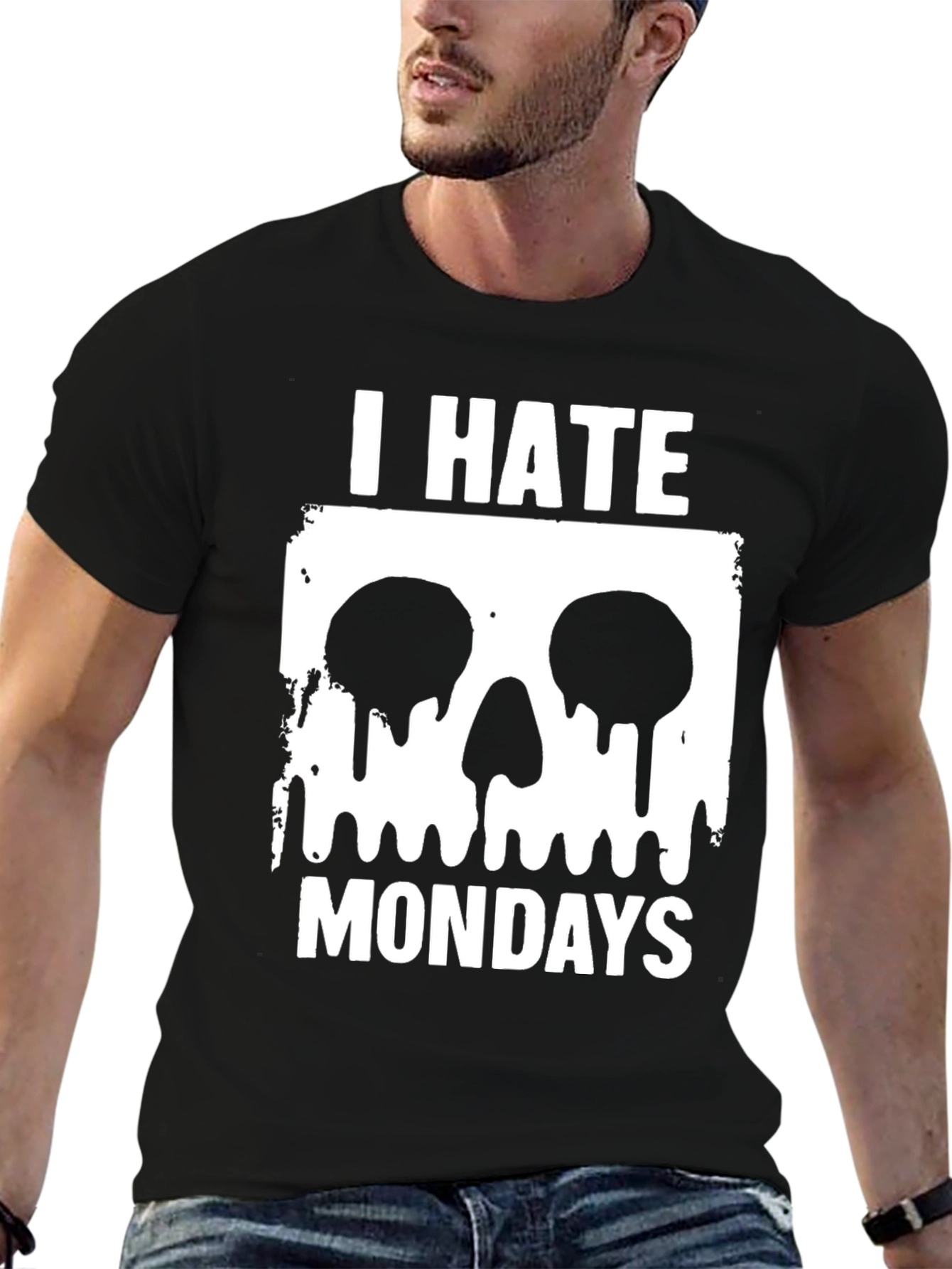 I Hate Mondays T-Shirt - Skull Graphic Tee