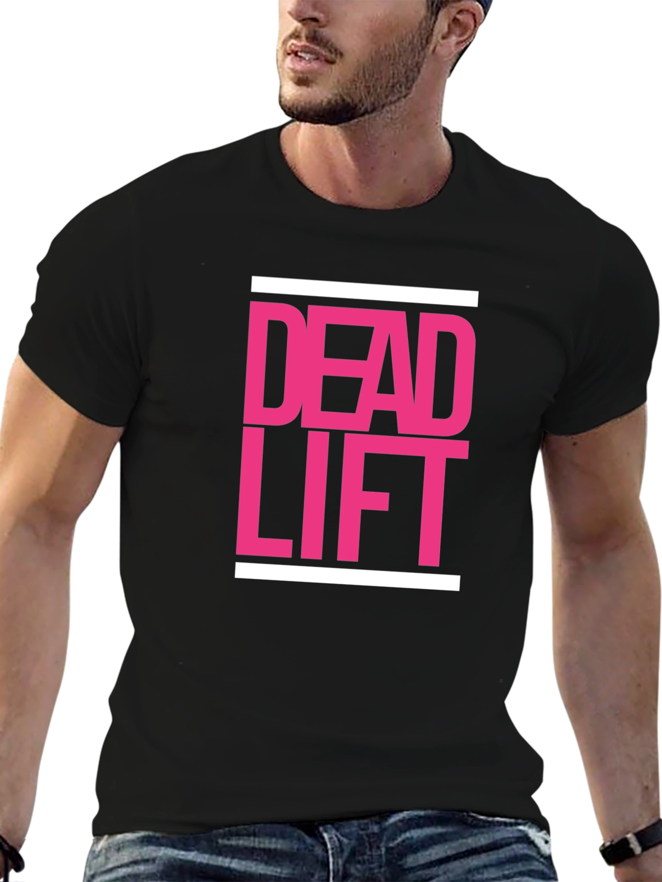 Deadlift Graphic Tee - Black Cotton Fitness Shirt