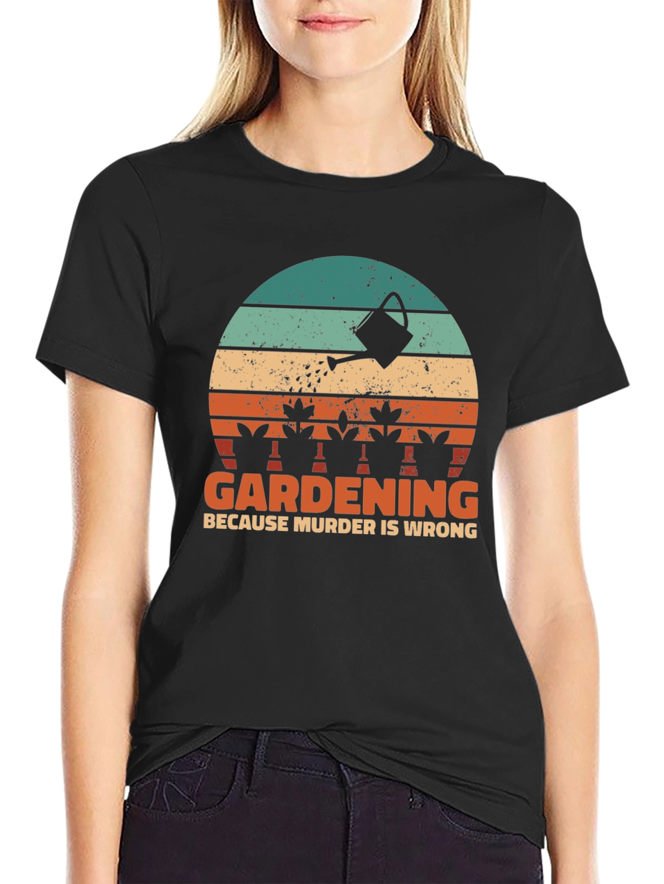 Gardening Because Murder Is Wrong Graphic Tee