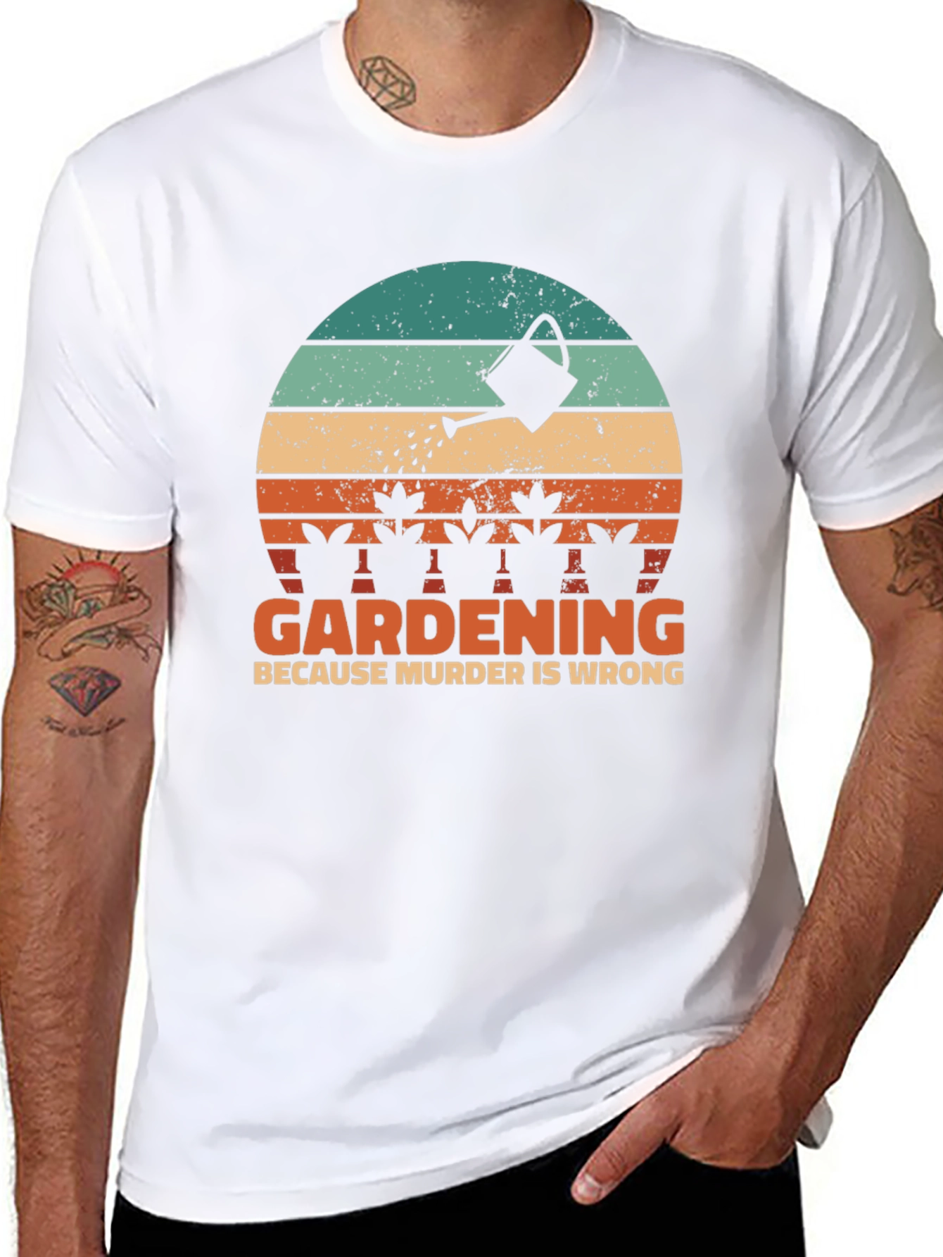 Gardening Because Murder Is Wrong Graphic Tee