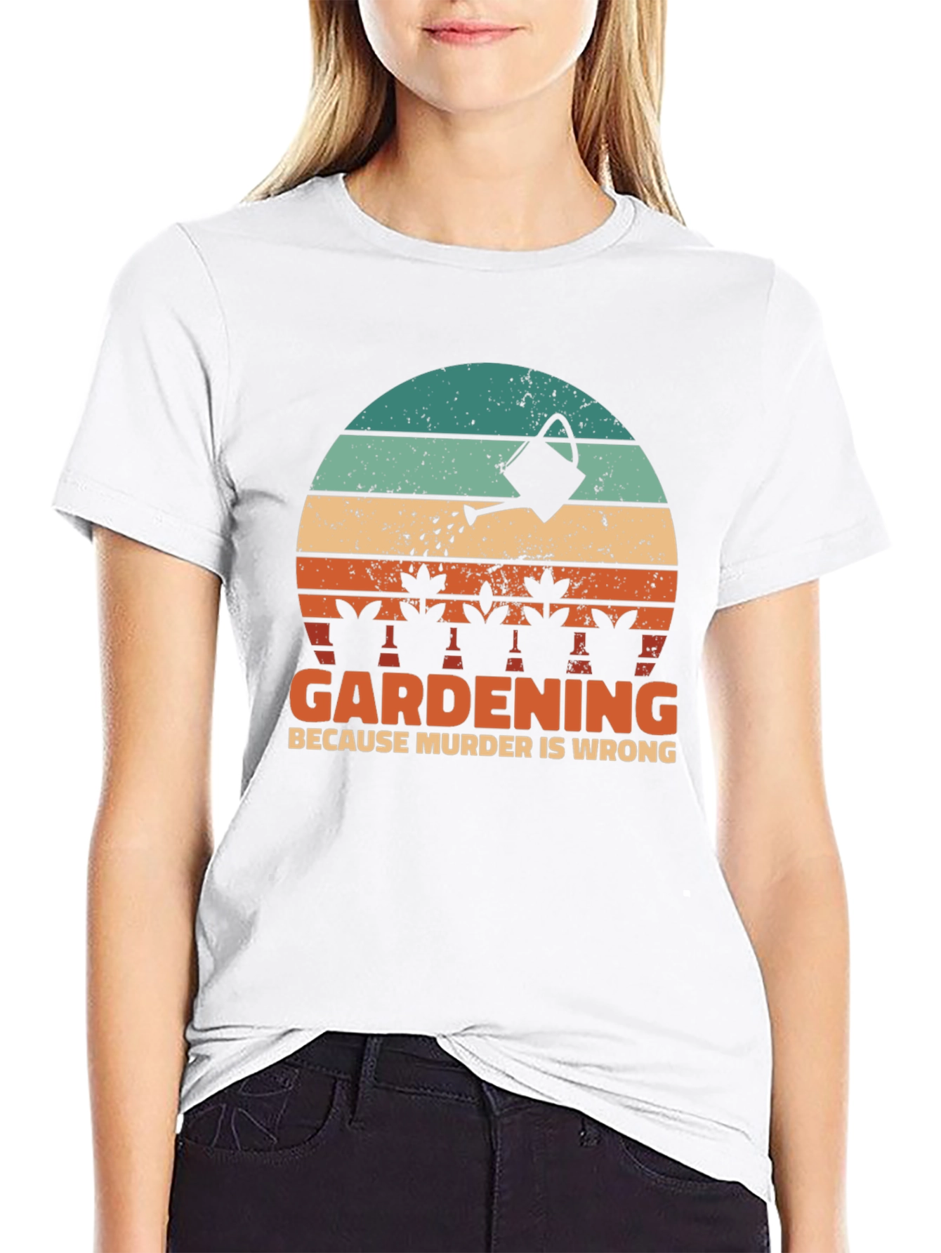 Gardening Because Murder Is Wrong Graphic Tee