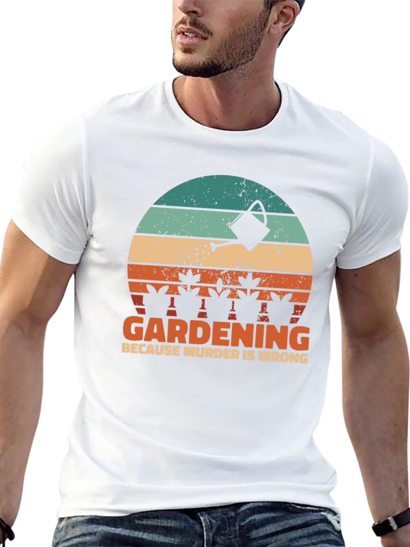 Gardening Because Murder Is Wrong Graphic Tee