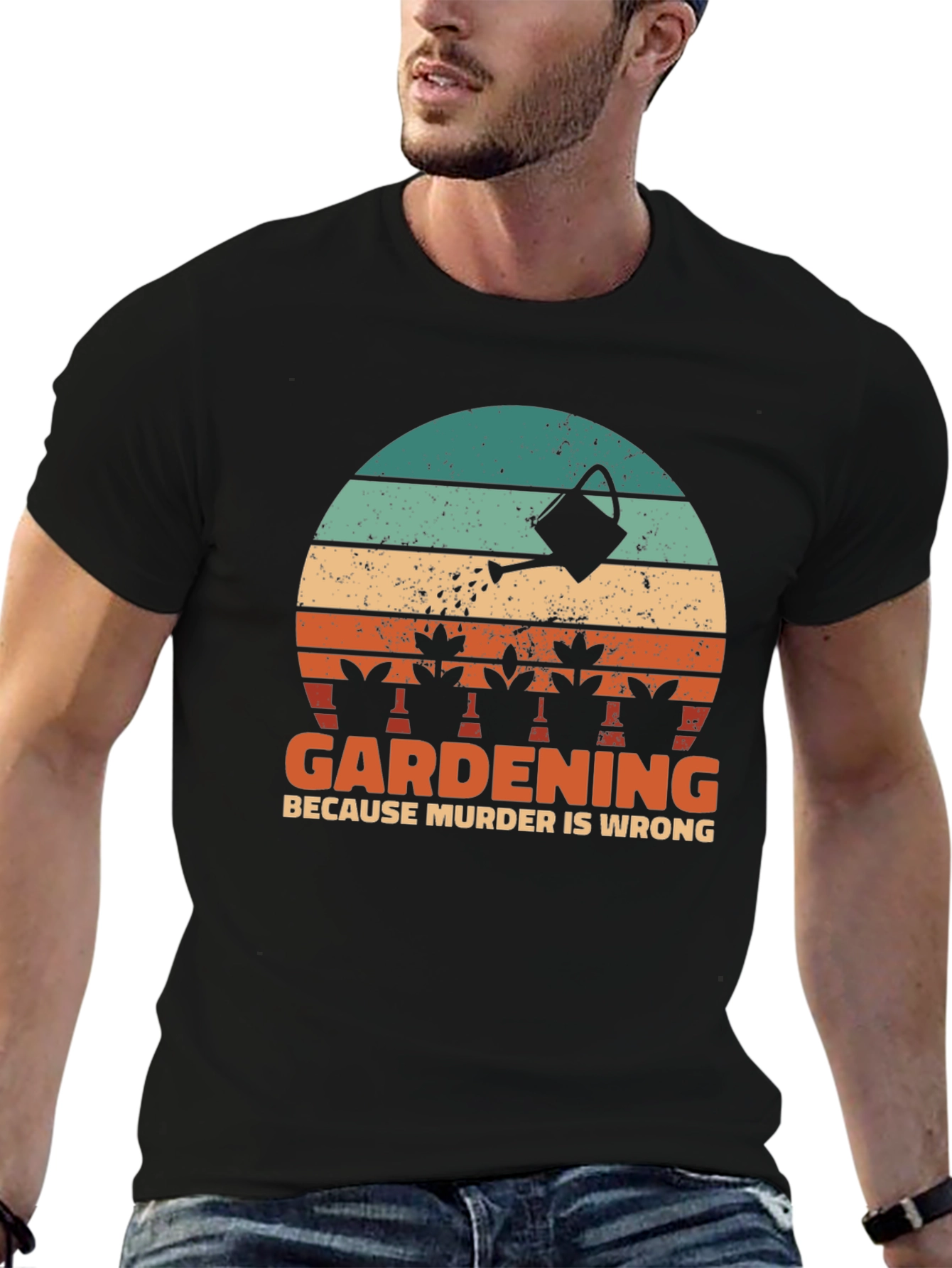 Gardening Because Murder Is Wrong Graphic Tee
