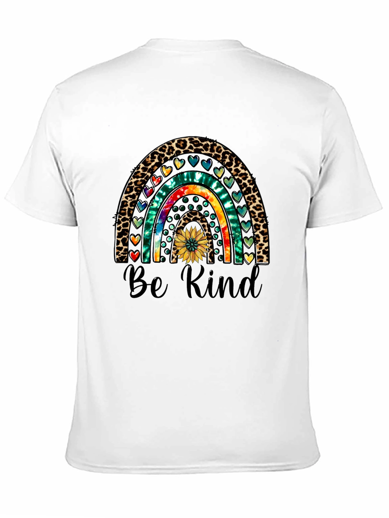 Be Kind Rainbow Graphic Tee - Casual Comfort