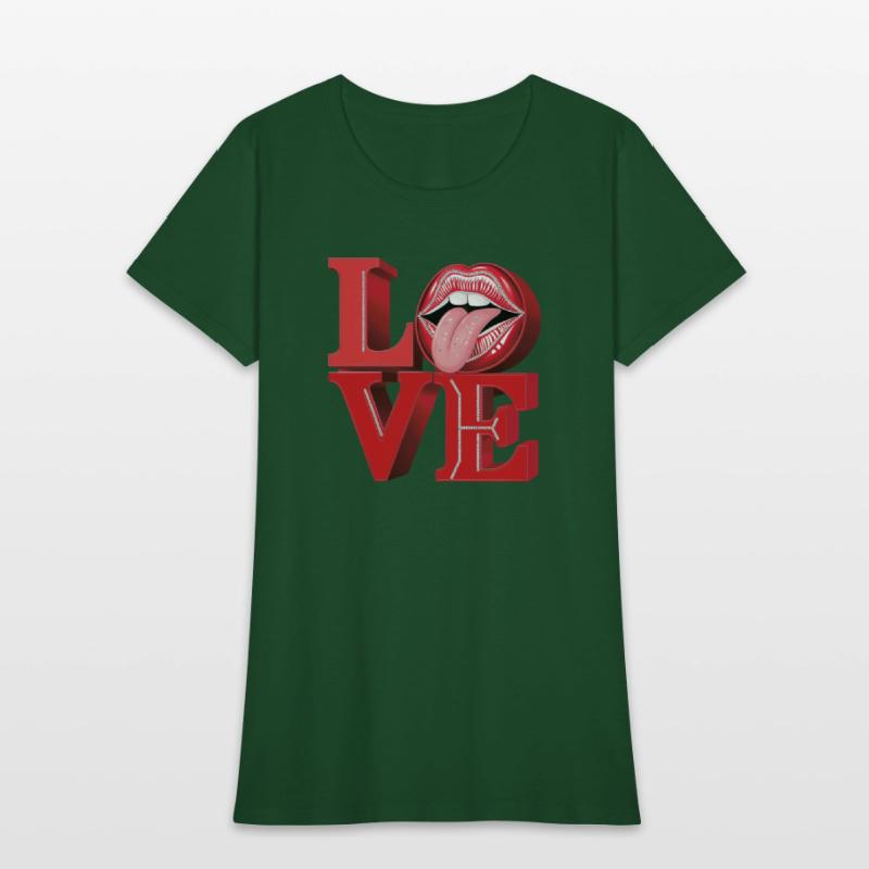 "Love" is decorated with sparkling rhinestones