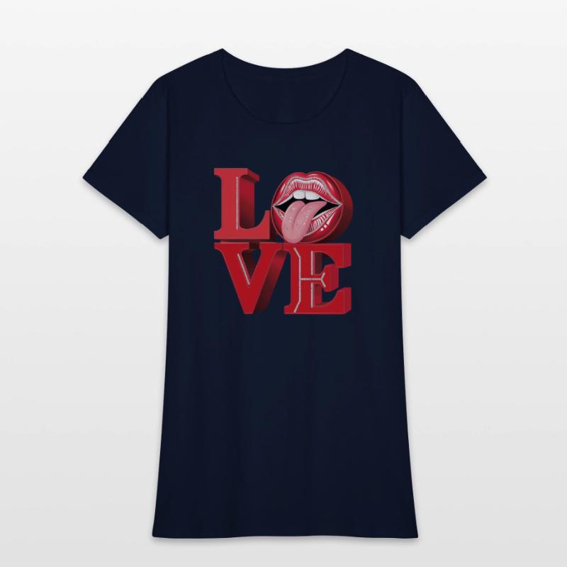 "Love" is decorated with sparkling rhinestones