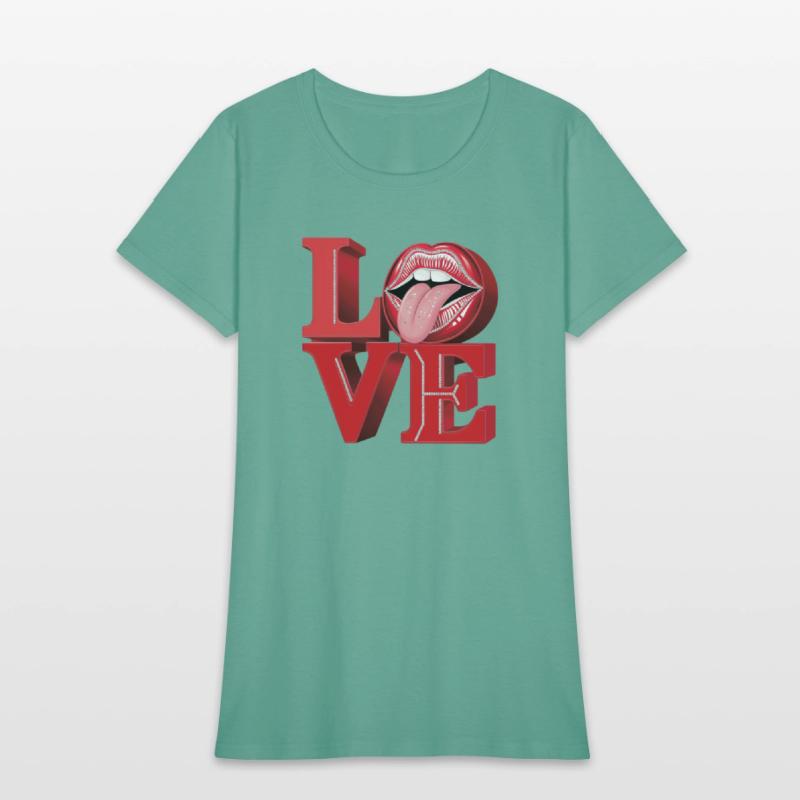 "Love" is decorated with sparkling rhinestones