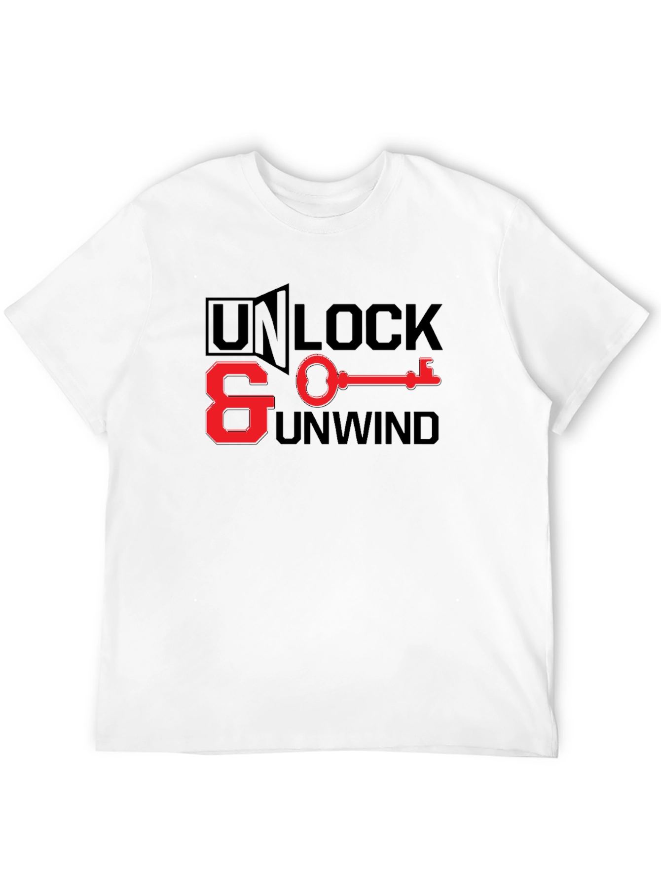 Unlock & Unwind Black Graphic T-Shirt