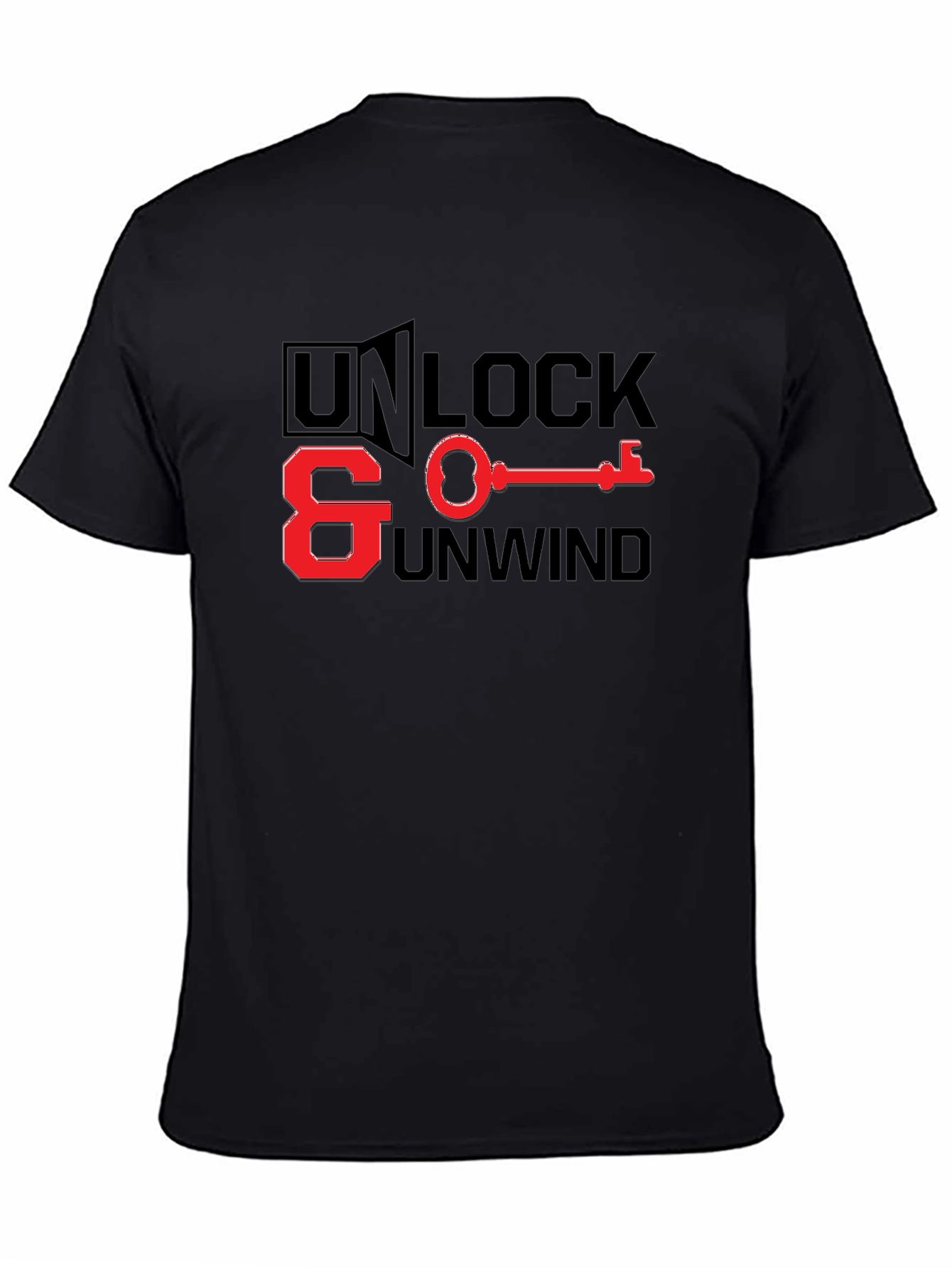 Unlock & Unwind Black Graphic T-Shirt