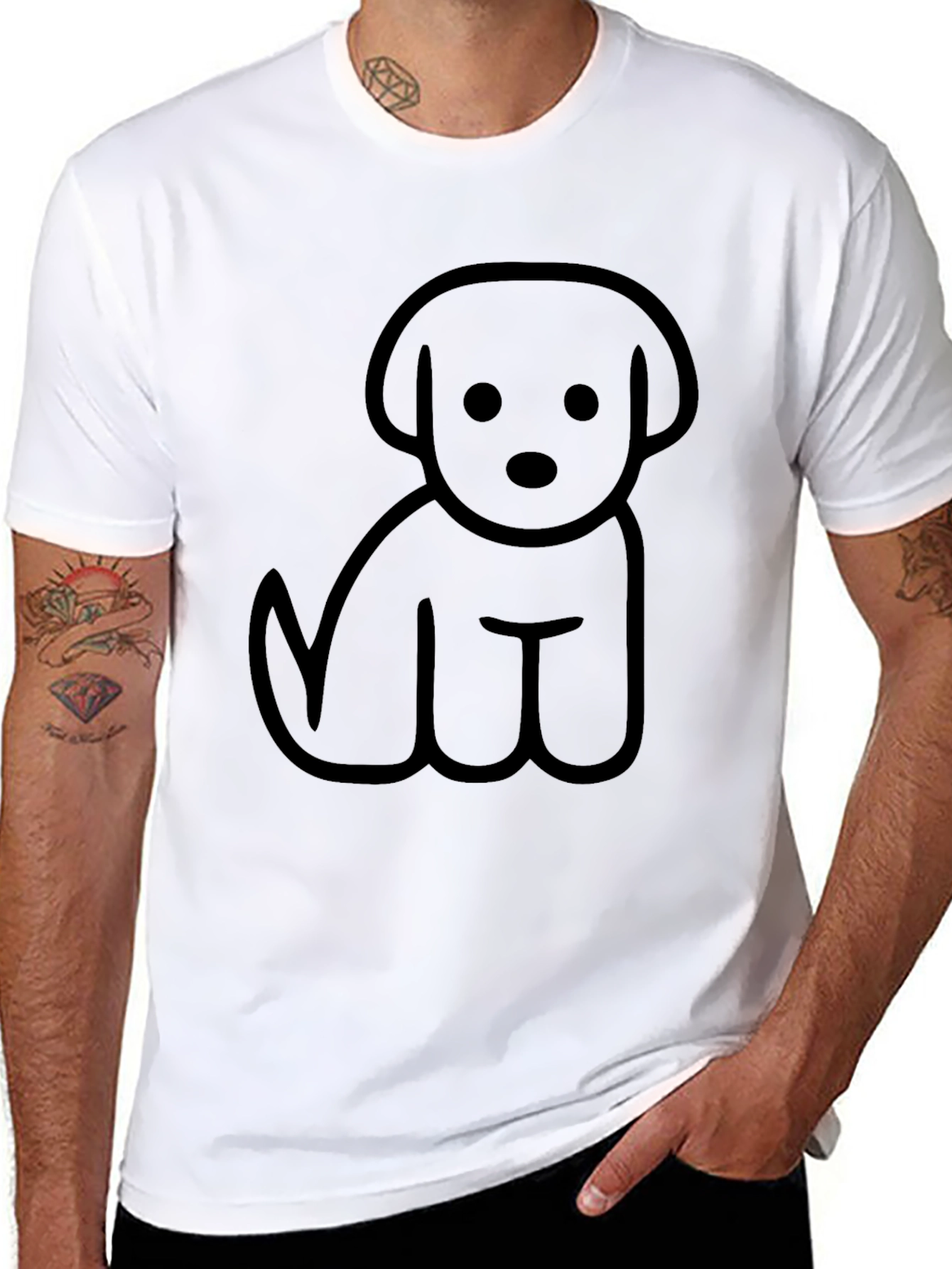 Minimal Dog Graphic T-Shirt – Cute Dog Lover Tee