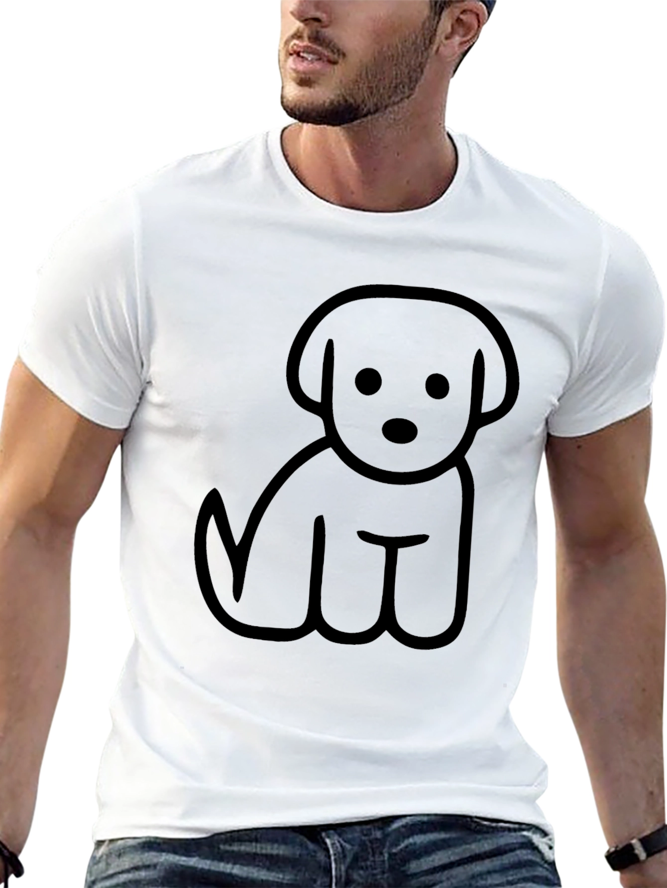 Minimal Dog Graphic T-Shirt – Cute Dog Lover Tee