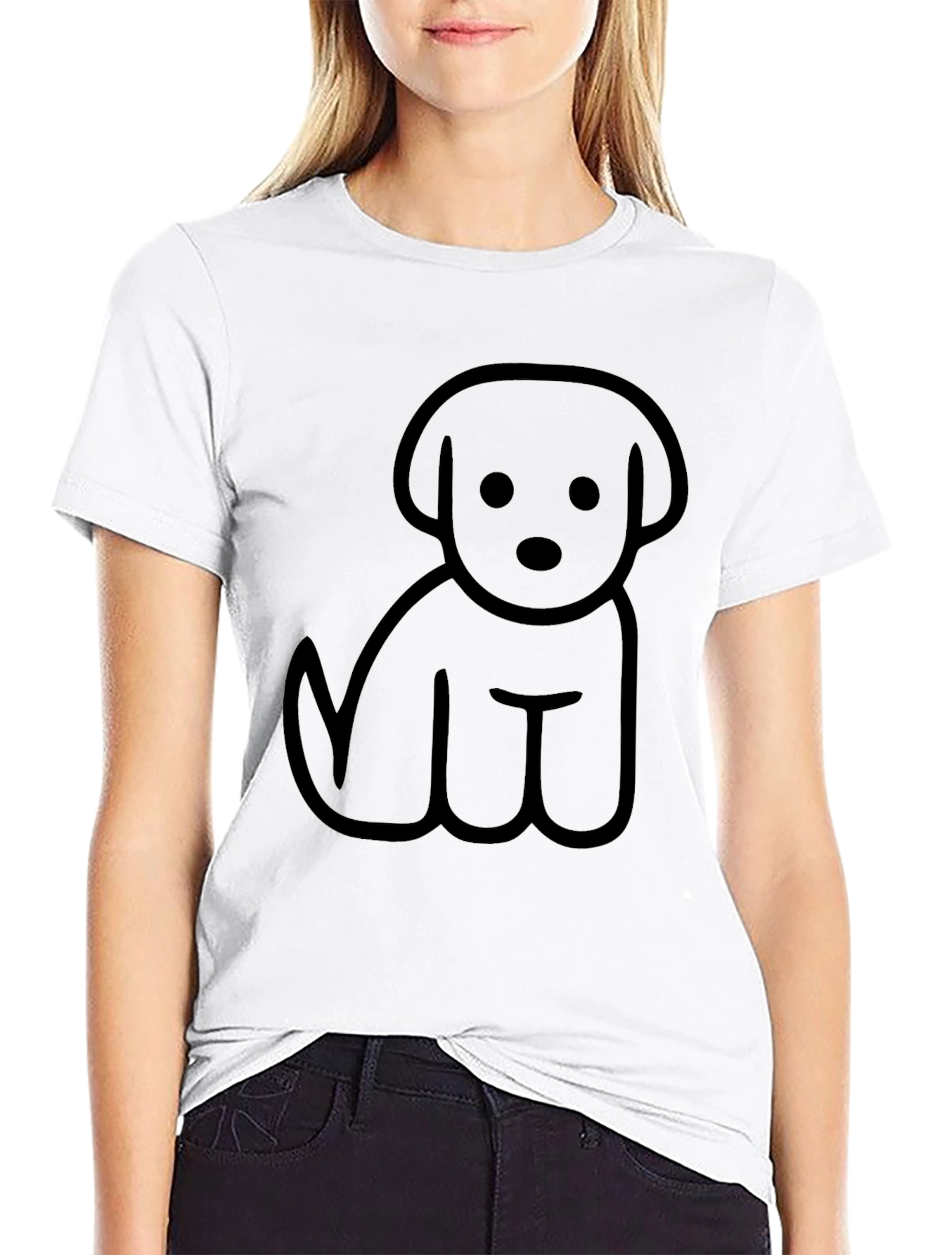 Minimal Dog Graphic T-Shirt – Cute Dog Lover Tee