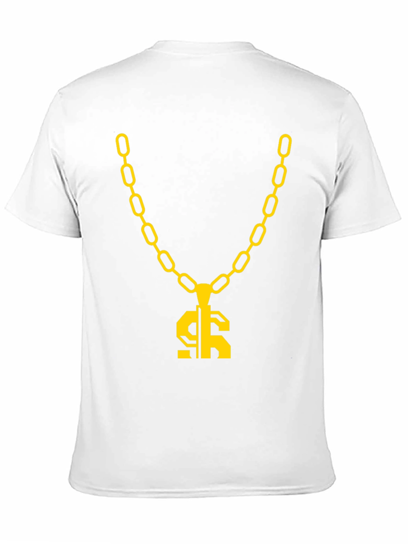 Gold Chain Dollar Sign Black Graphic Tee