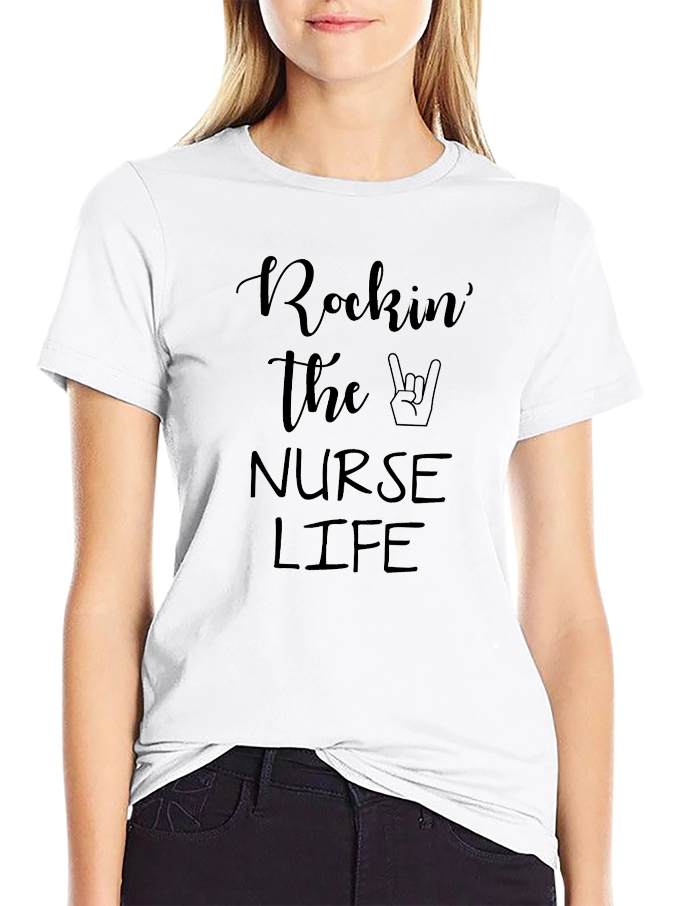 Rockin Nurse Life Graphic T-Shirt